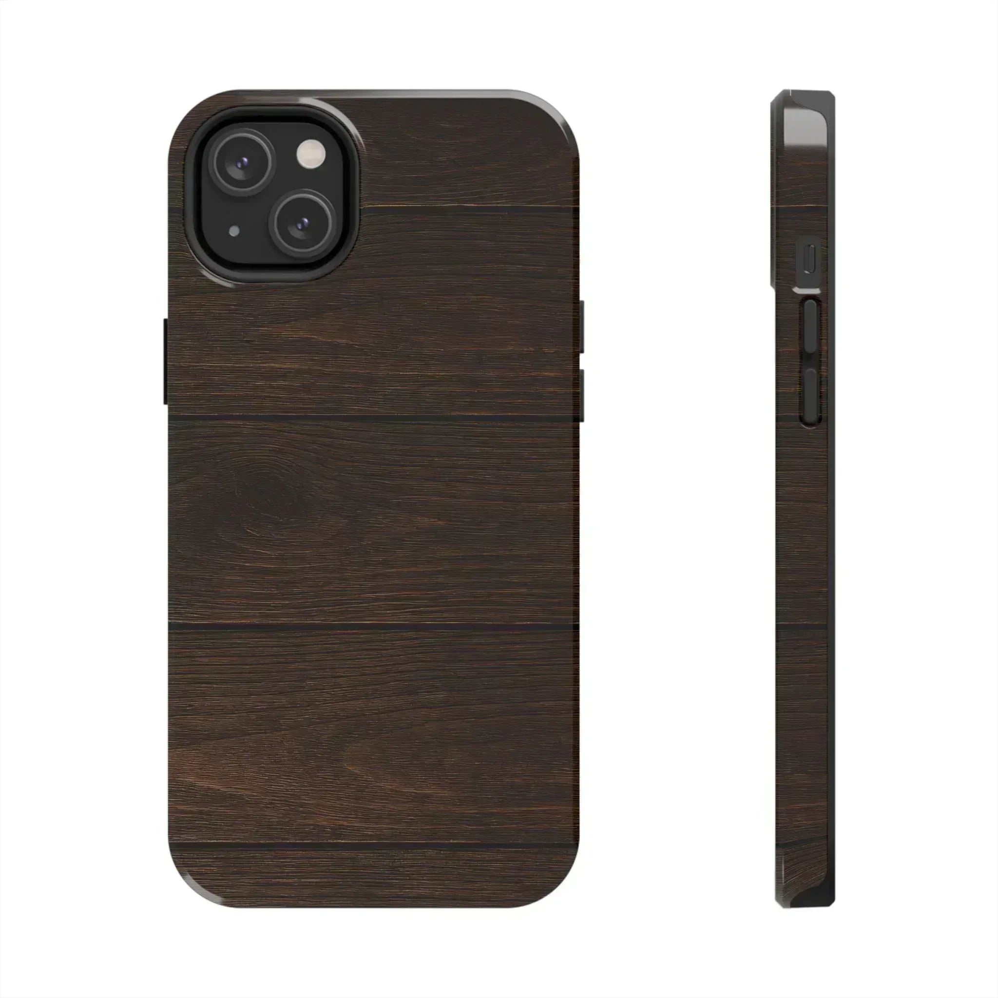 Dark Wood Grain Phone Case for iPhone and Galaxy - KARARMDESIGN