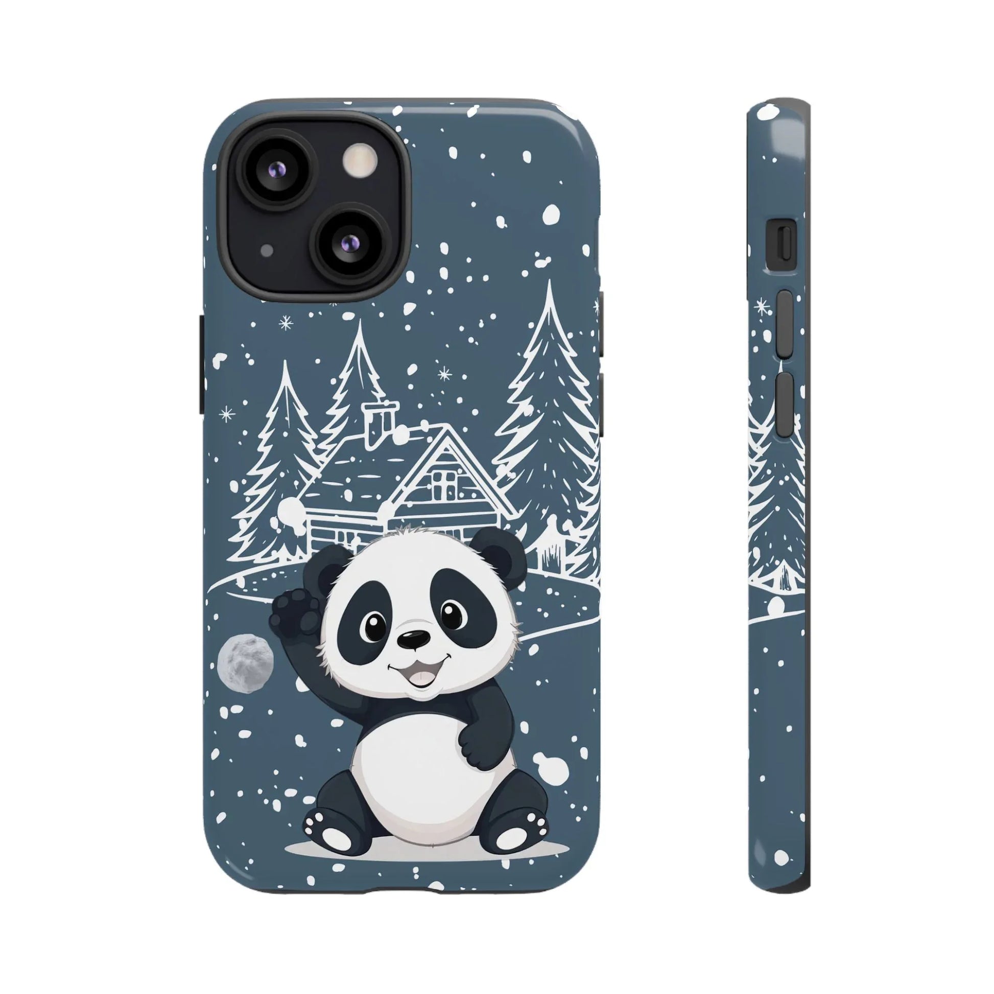 Cute Panda in a Winter Wonderland Phone Case for iPhone 8-17 - KARARMDESIGN