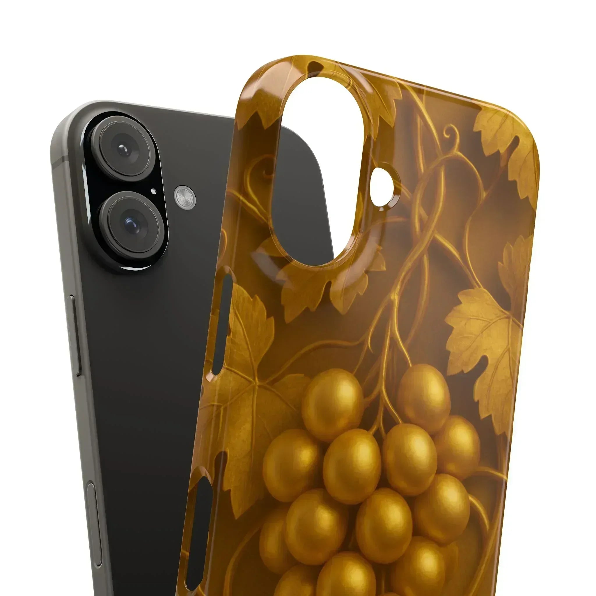 Golden Grapes Phone Case for iPhone 8–16 - KARARMDESIGN