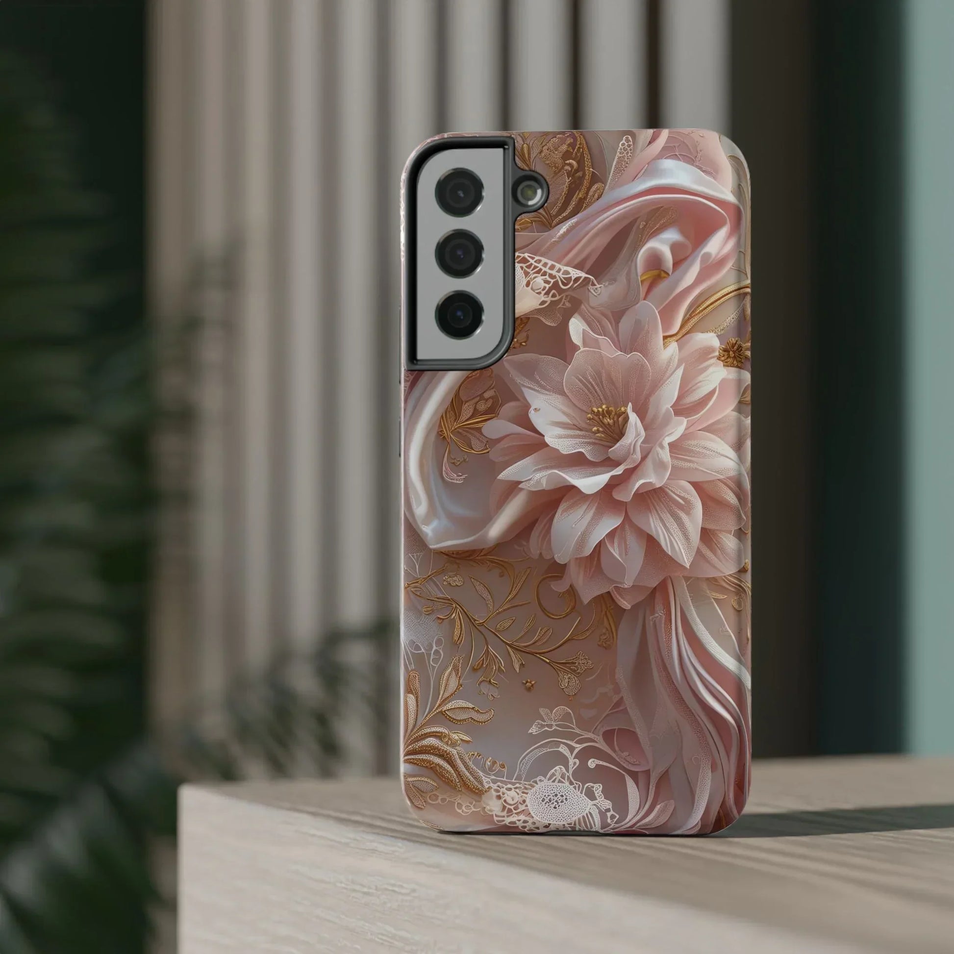 Elegant Floral Impact-Resistant Phone Case for iPhone 12-16 and Samsung Galaxy S21-S22 Models - KarArmDesign