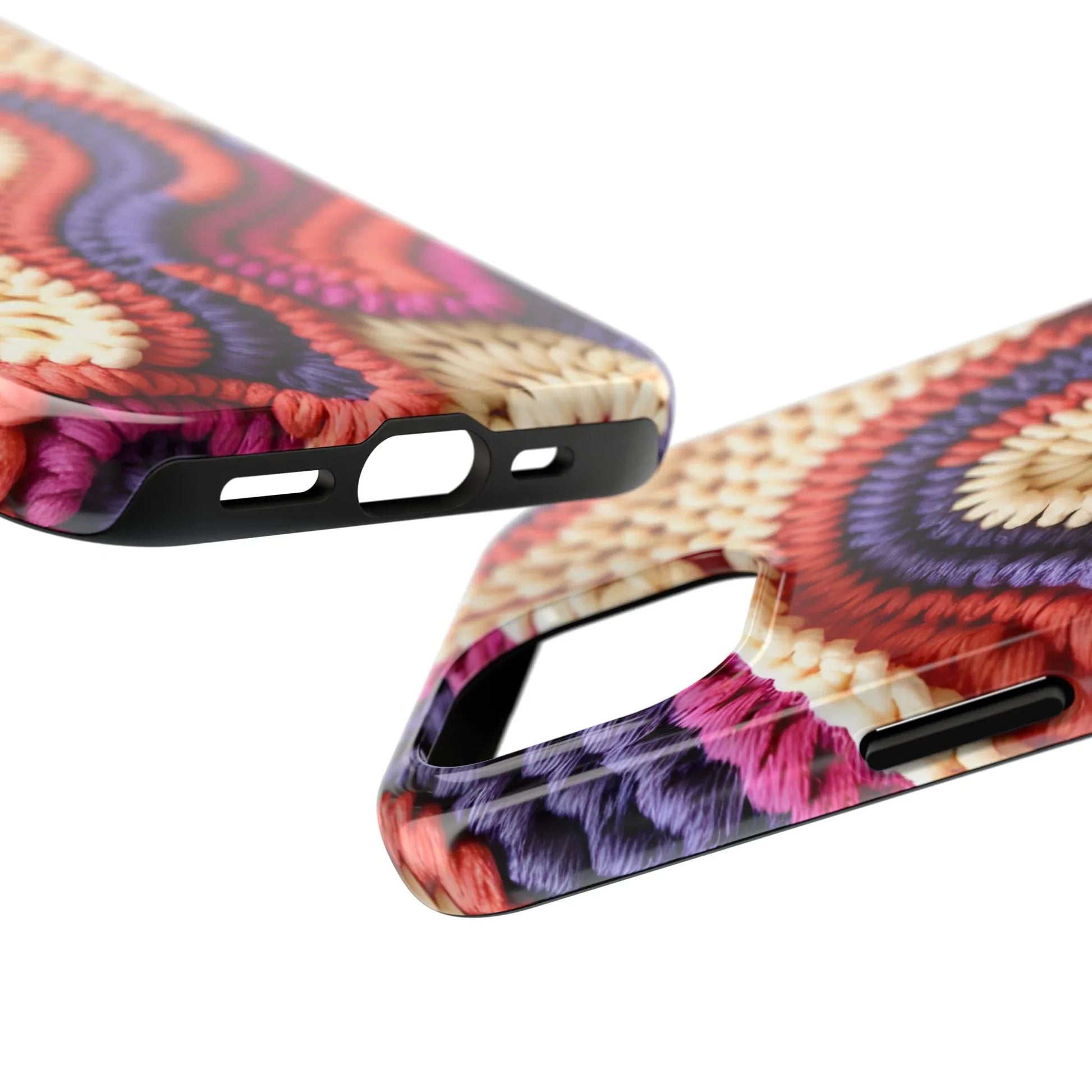 Handwoven Textile Art Phone Case for iPhone 11-17 and Galaxy S21-S25 - KARARMDESIGN