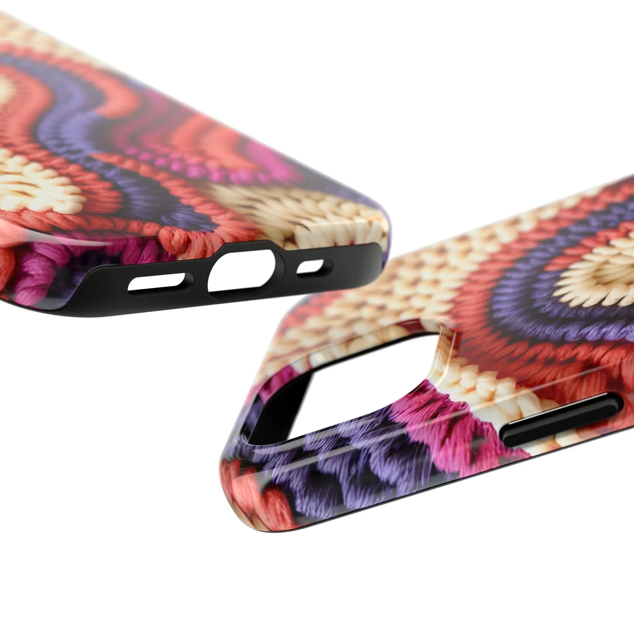 Handwoven Textile Art Phone Case for iPhone 11-17 and Galaxy S21-S25 - KARARMDESIGN