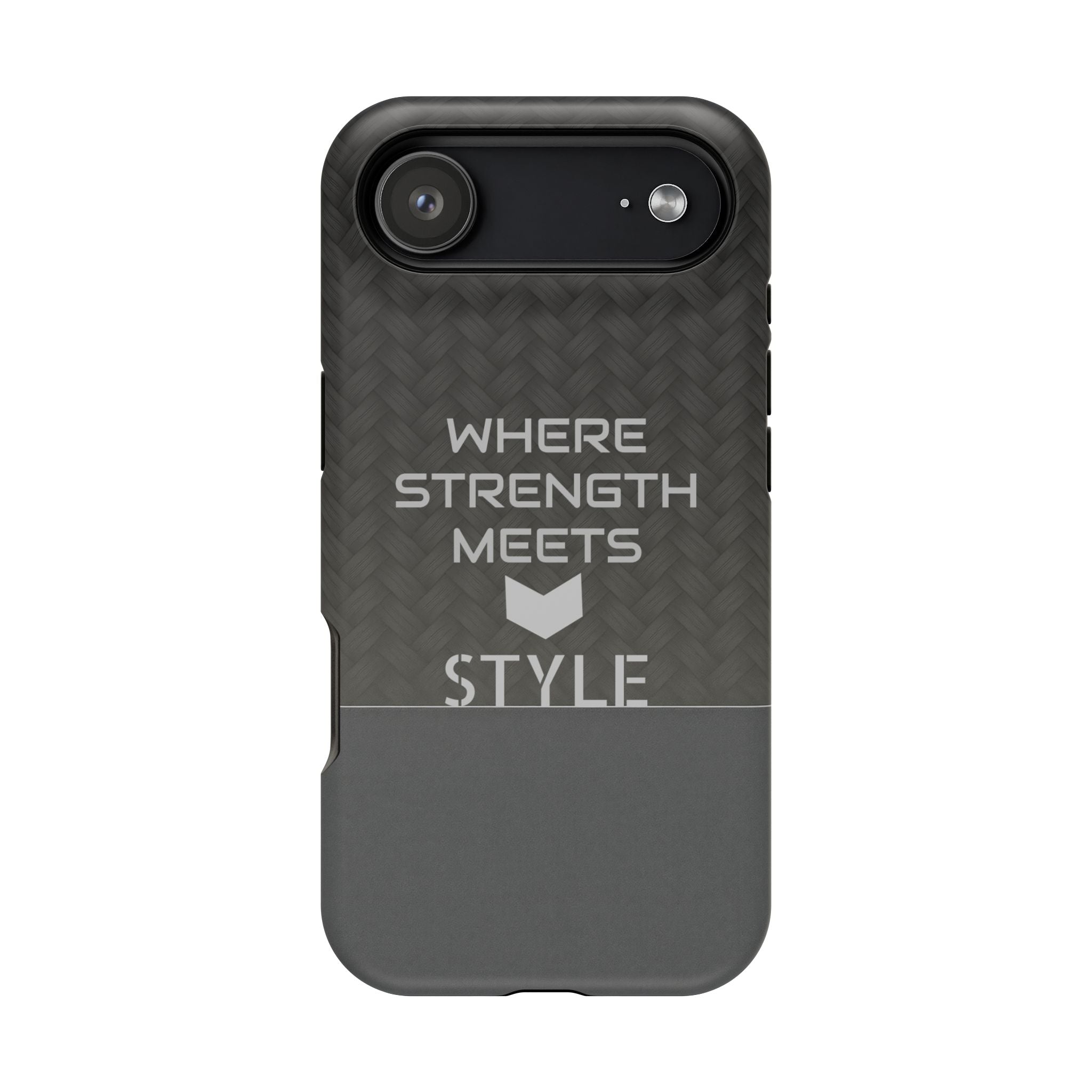 Gray Carbon Phone Case for iPhone 12-16 and Galaxy S21-S22