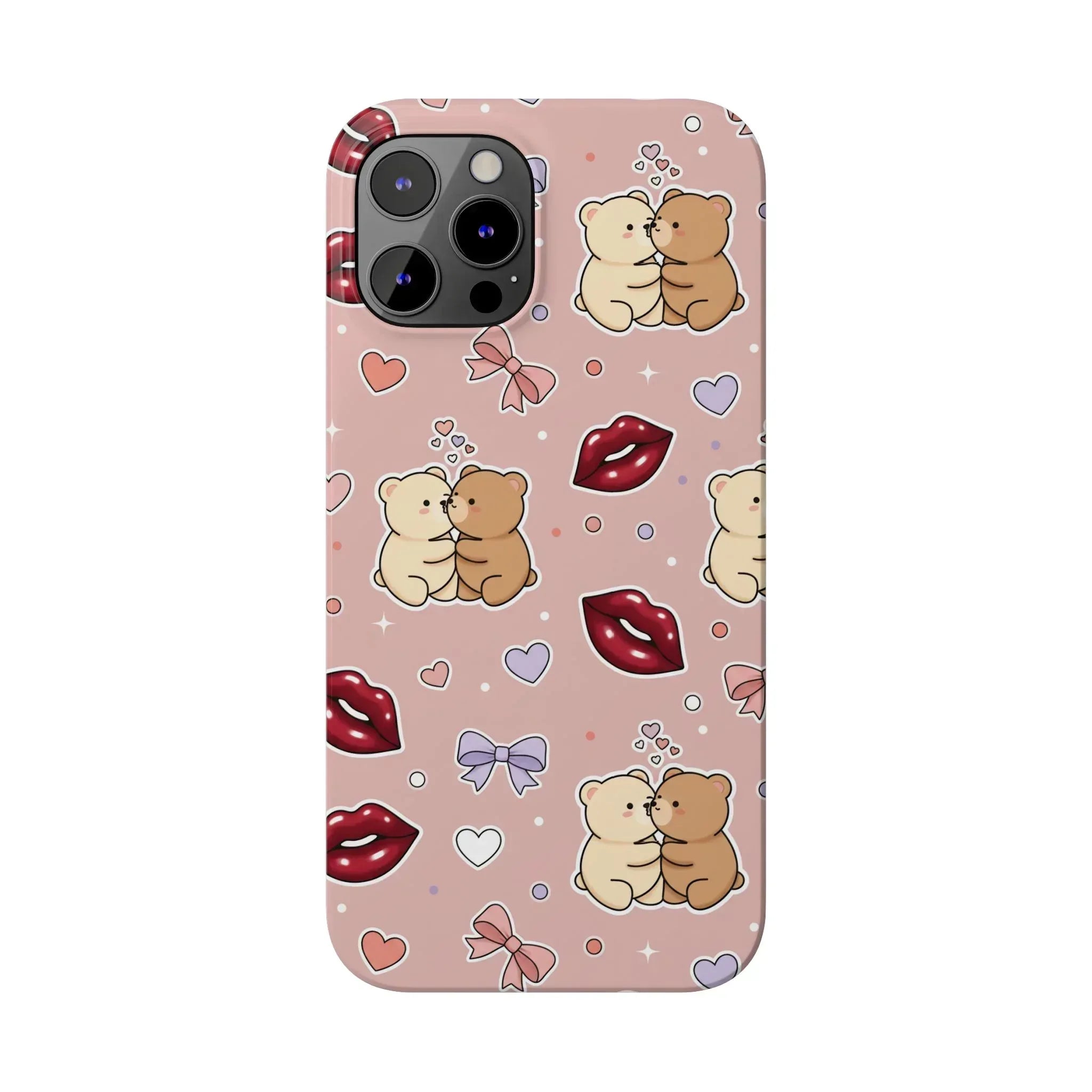 Bear Hug Bliss Phone Case for iPhone 11-17 - KARARMDESIGN