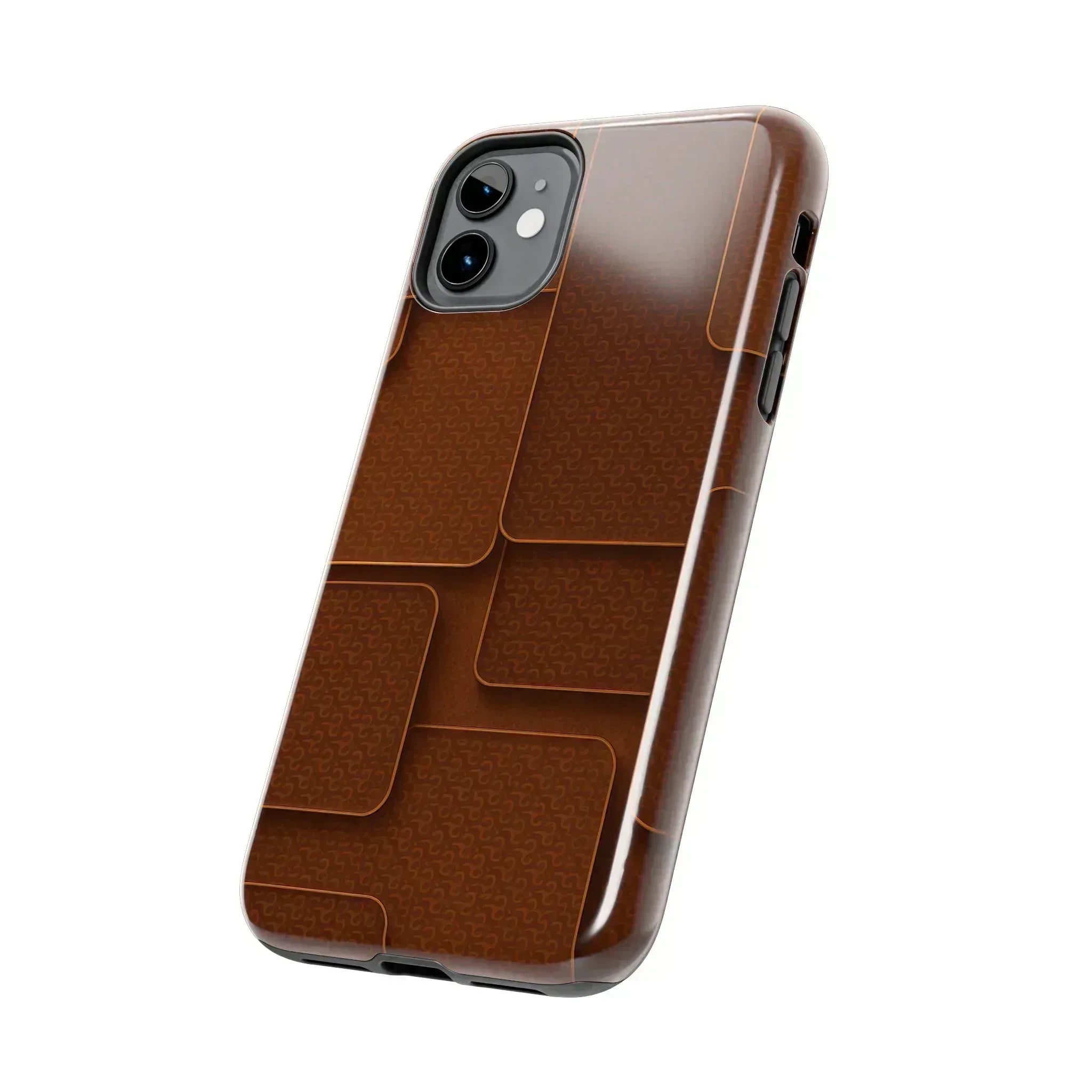 Textured Brown Phone Case for iPhone 7-16 and Samsung Galaxy S21-S24 - KARARMDESIGN