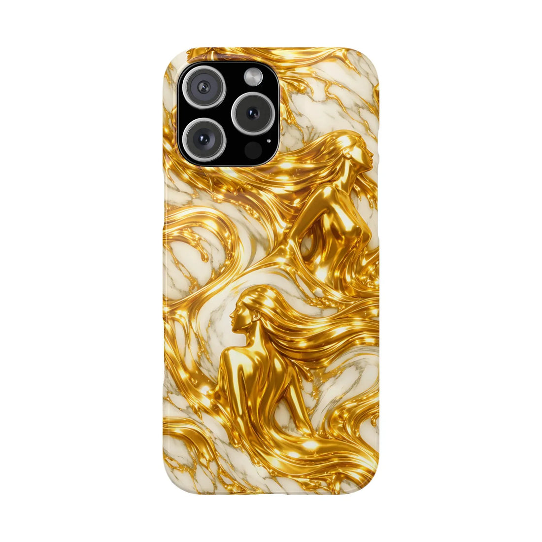 Divine Gold Woman Phone Case for iPhone 11-17 and Galaxy S21-S25 - KARARMDESIGN
