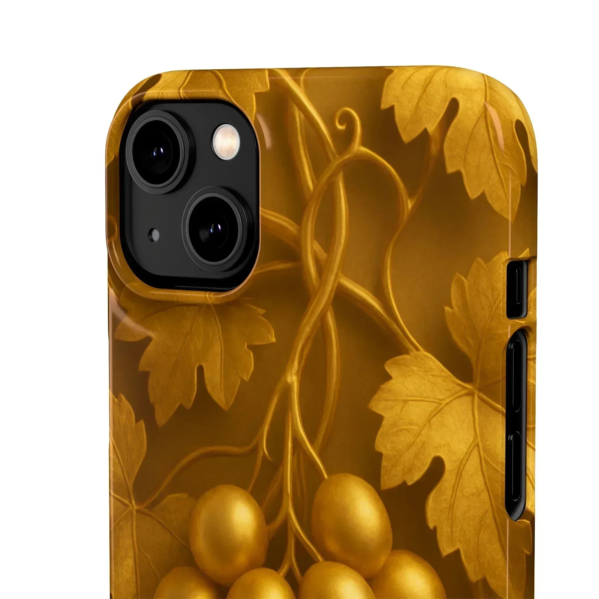 Golden Grapes Phone Case for iPhone 8–16 - KARARMDESIGN