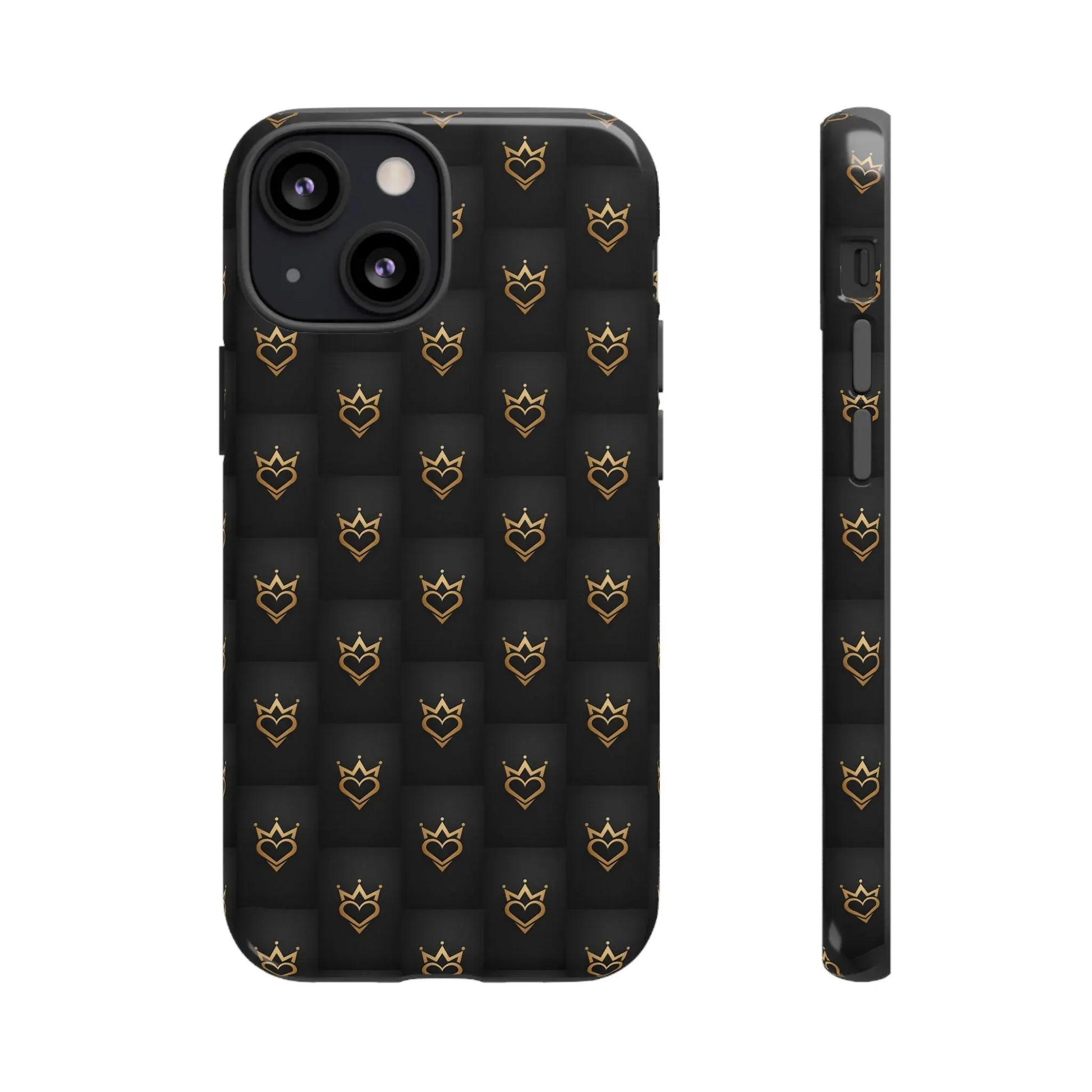 Crowned Heart Doodle Phone Case for iPhone 11-17 & Galaxy S10-S25 - KARARMDESIGN