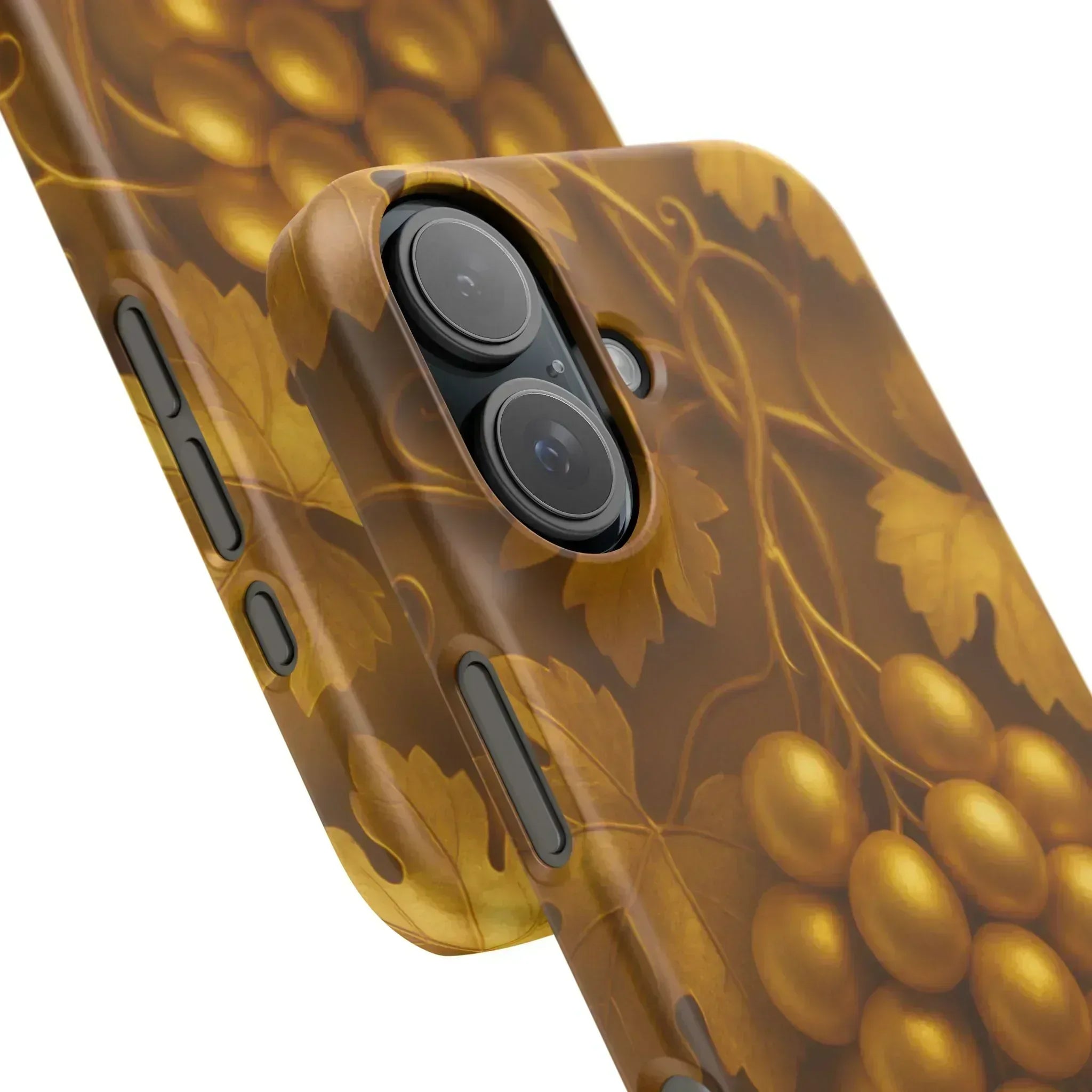 Golden Grapes Phone Case for iPhone 8–16 - KARARMDESIGN