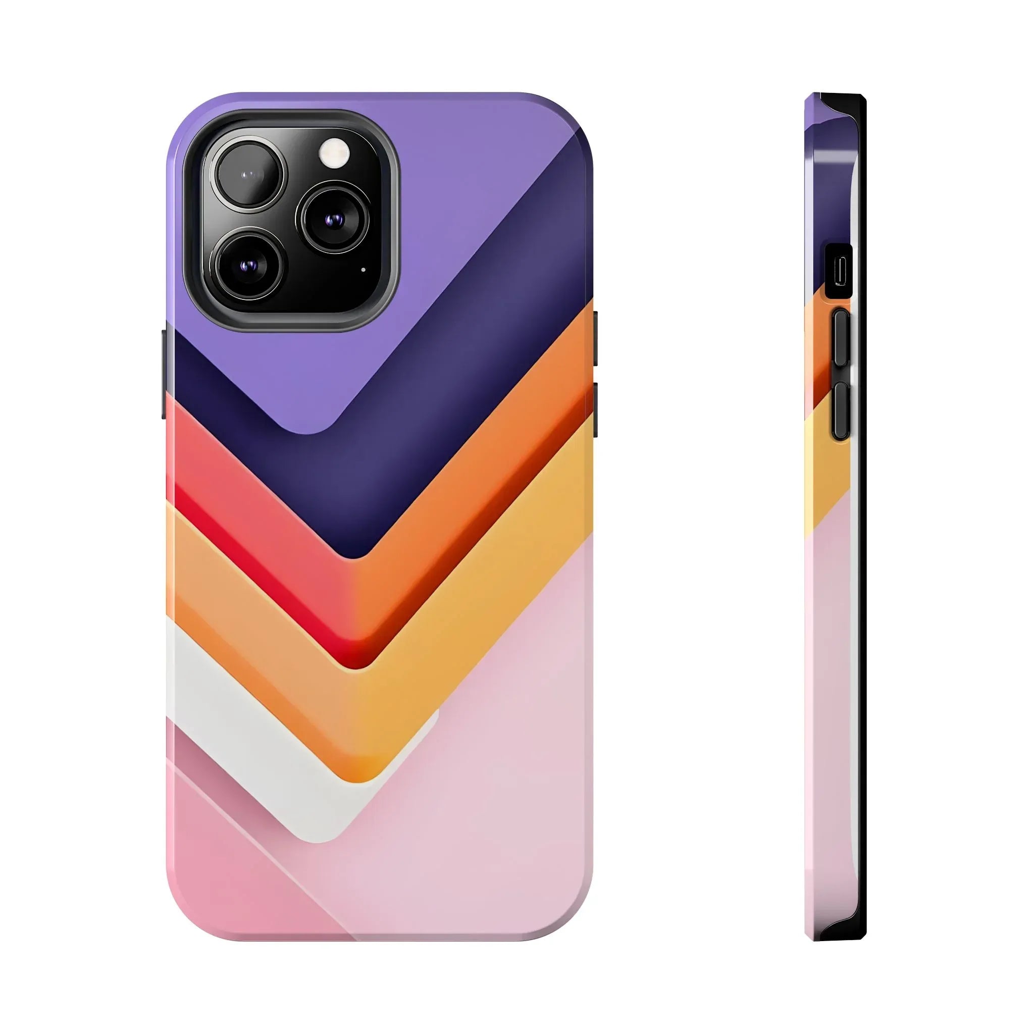 Vibrant Geometric Chevron Phone Case for iPhone and Galaxy - KARARMDESIGN
