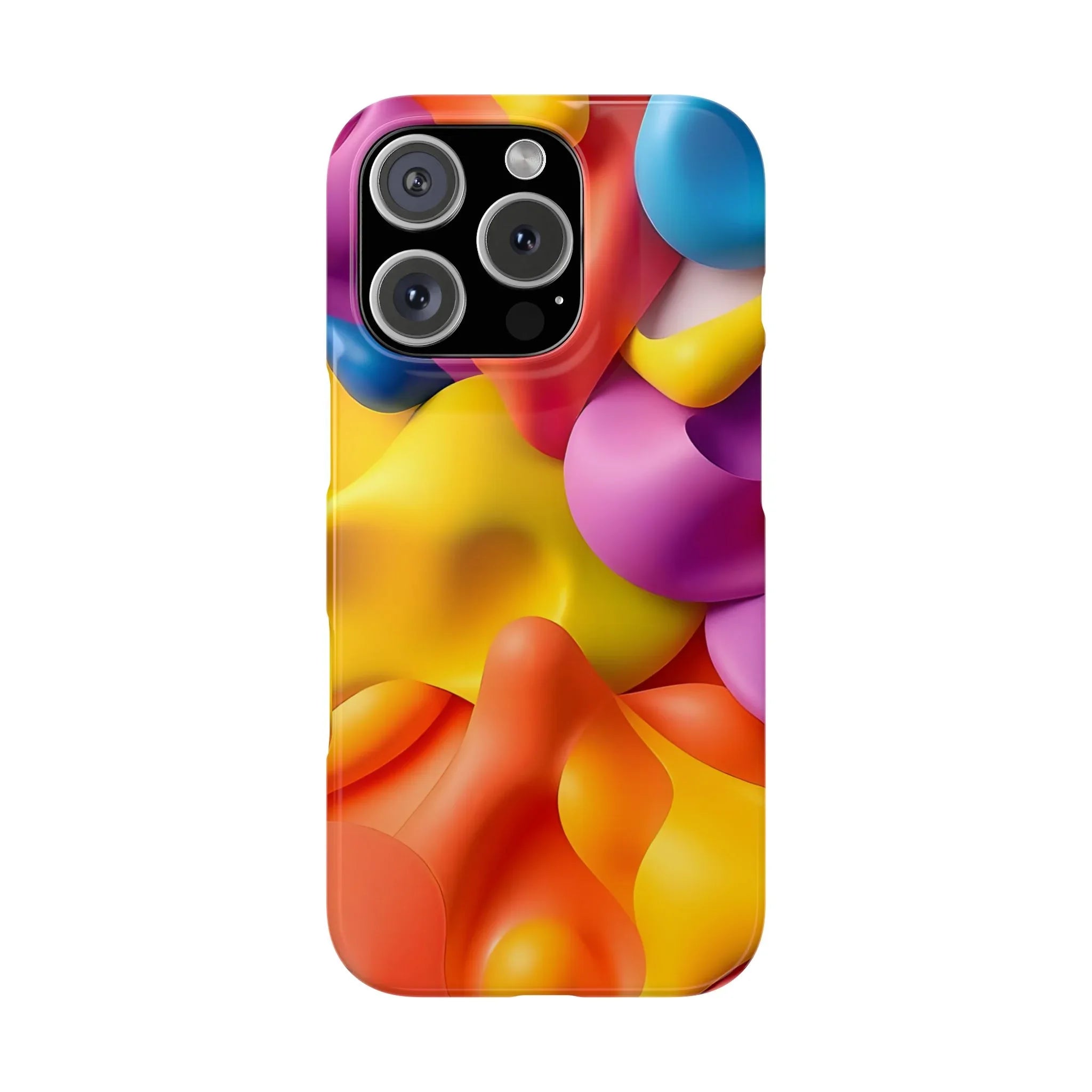 Vibrant Abstract Color Phone Case for iPhone 11-16 - KARARMDESIGN
