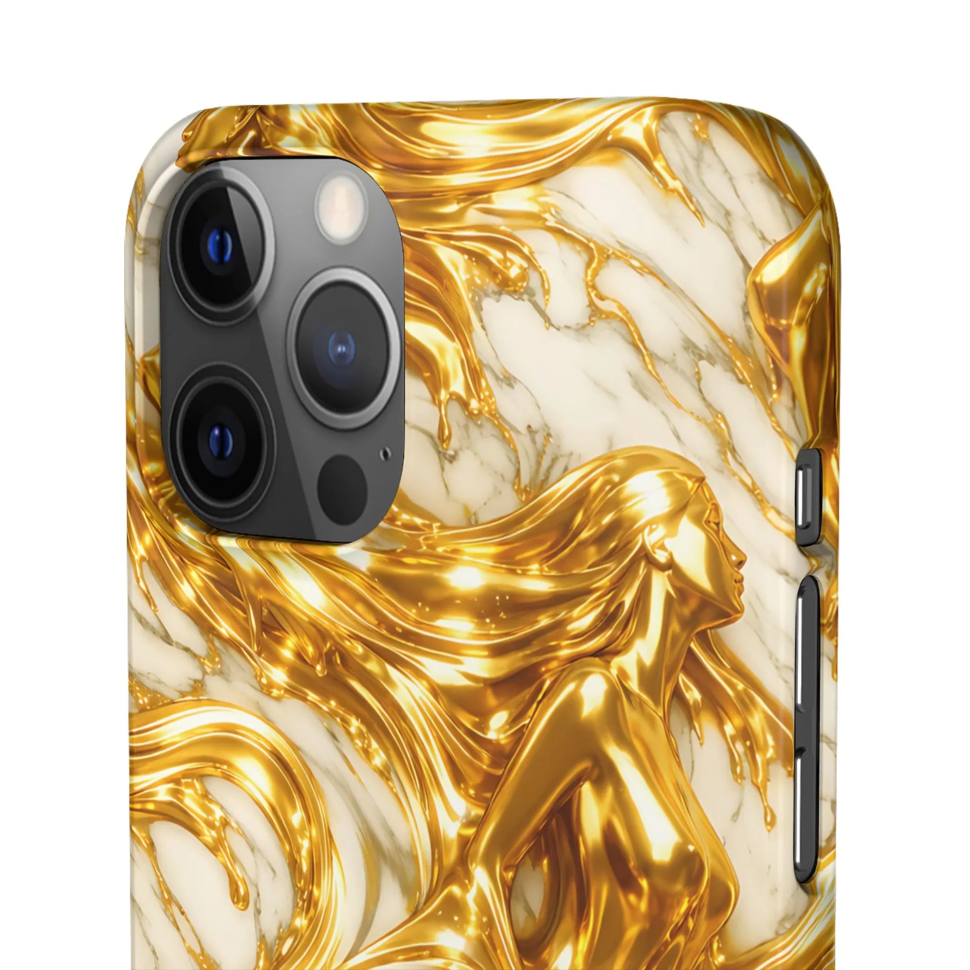 Divine Gold Woman Phone Case for iPhone 11-17 and Galaxy S21-S25 - KARARMDESIGN