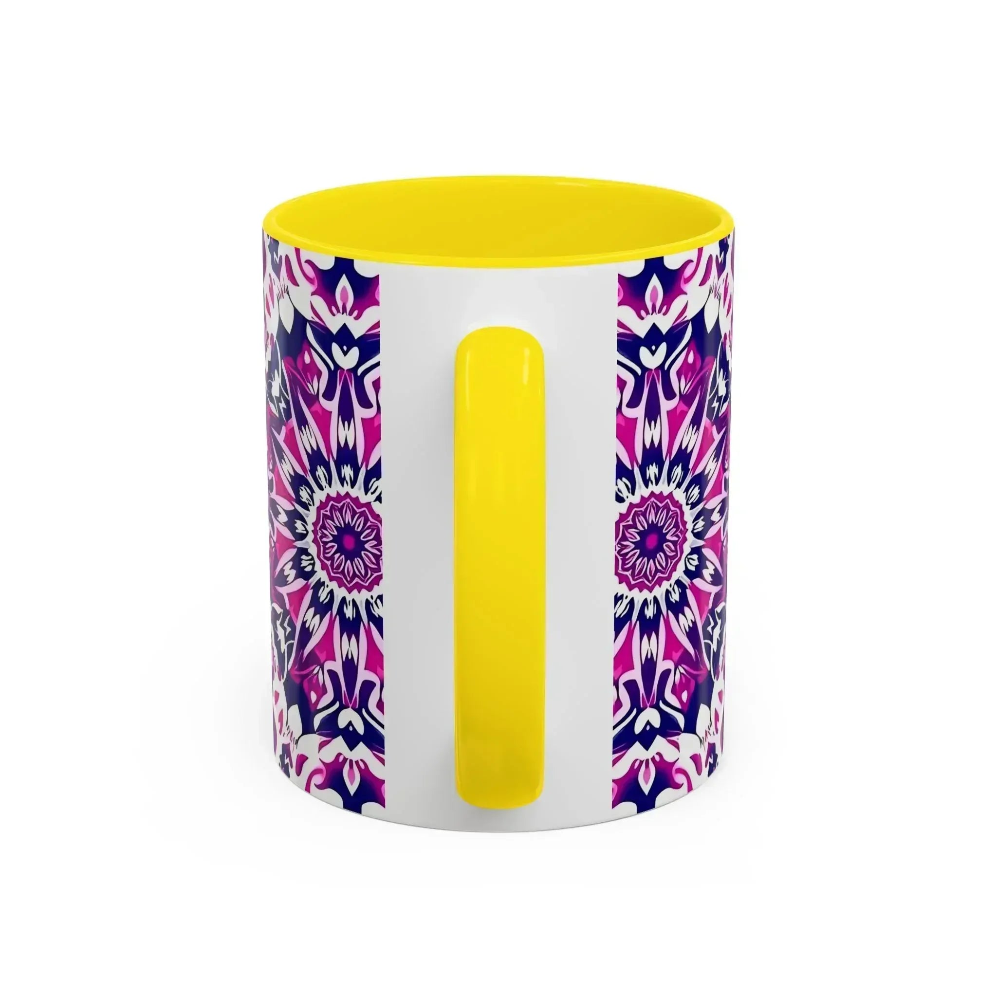 Vibrant Mandala Burst Ceramic Coffee Mug -11 & 15oz - KARARMDESIGN