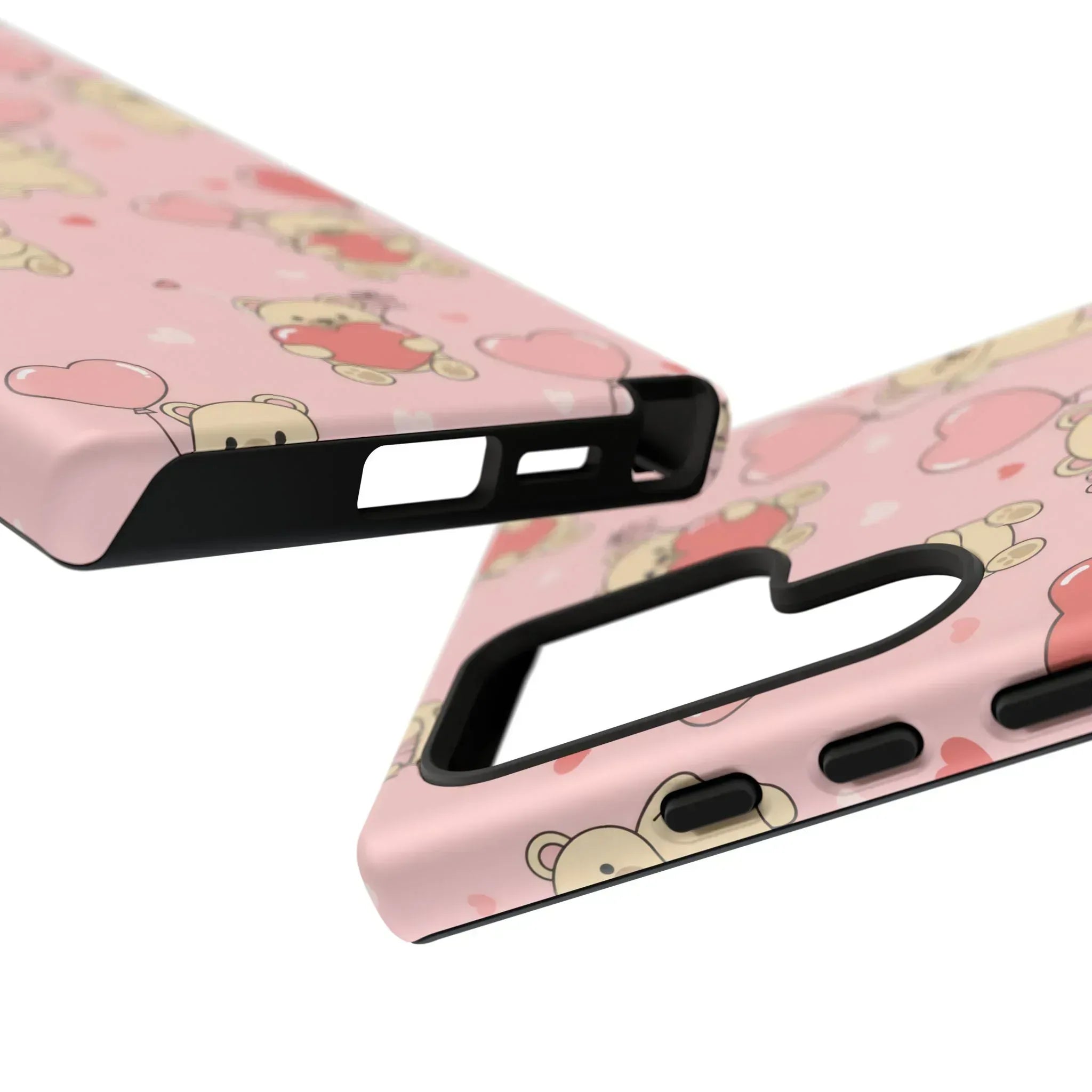 Teddy's Valentine Parade Phone Case for iPhone 11-17 and Galaxy S21-S25 - KARARMDESIGN