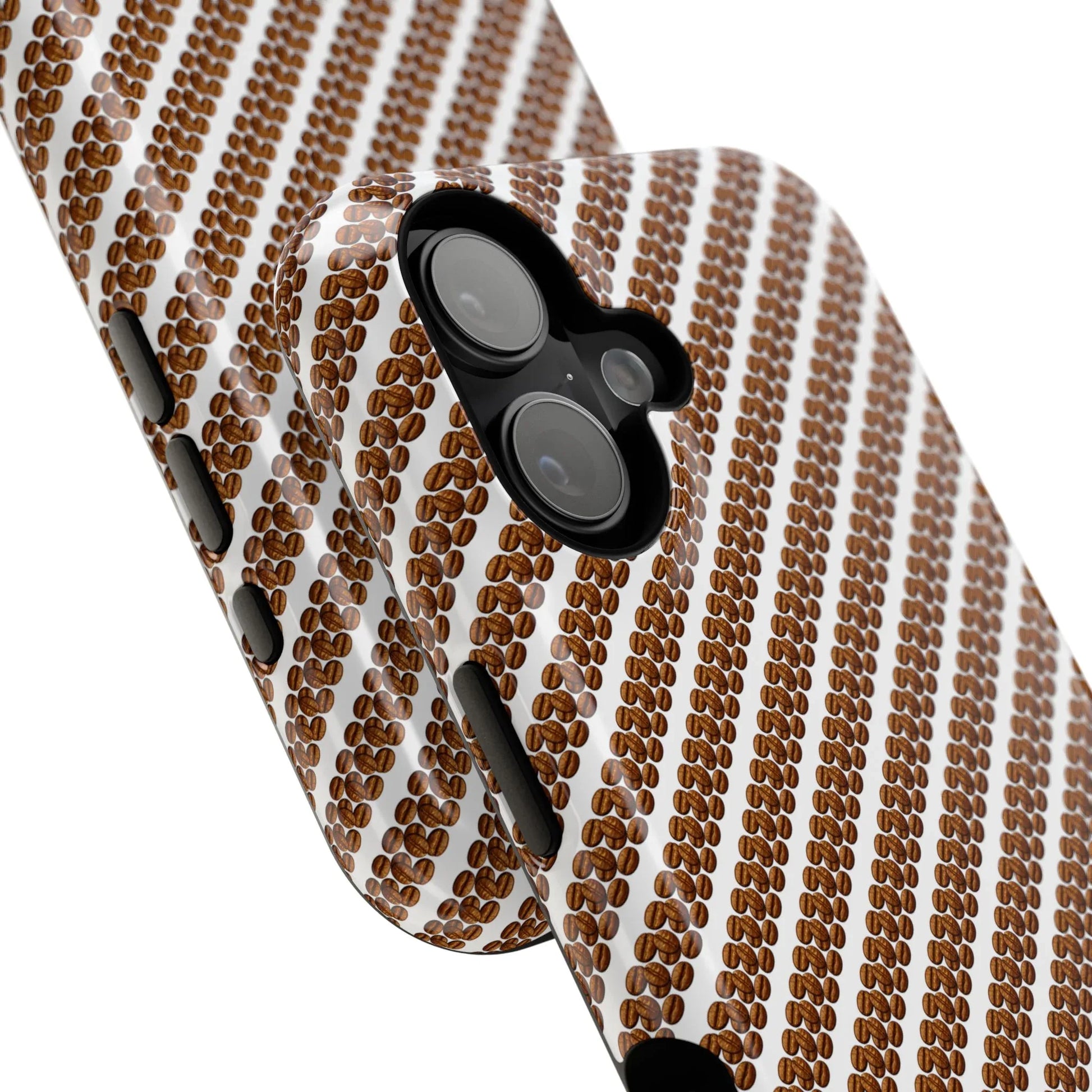 Stylish Coffee Pattern Phone Case for iPhone 11–17 and Galaxy S21–S22 - KARARMDESIGN