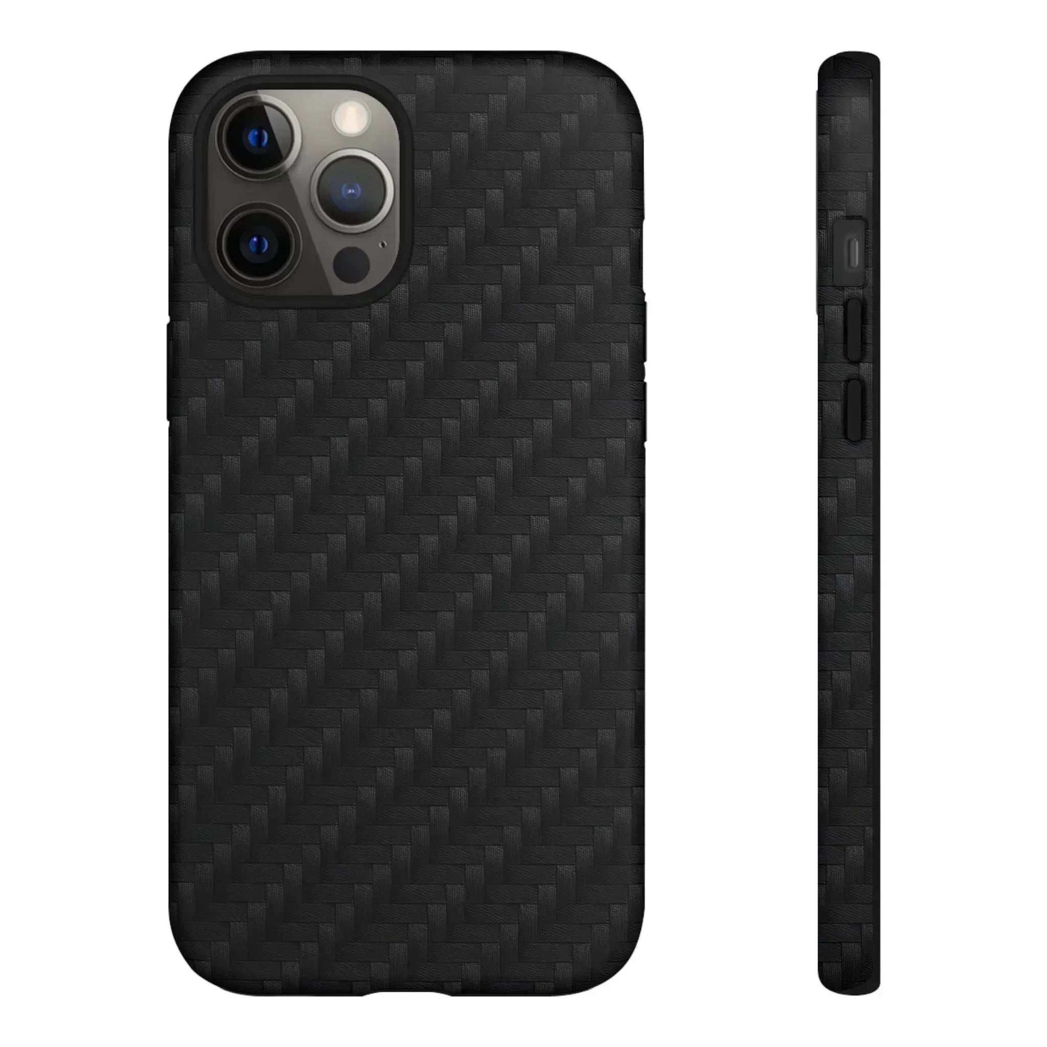 Black Carbon Phone Case for iPhone 8-16 and Google Pixel up to 9 - KARARMDESIGN