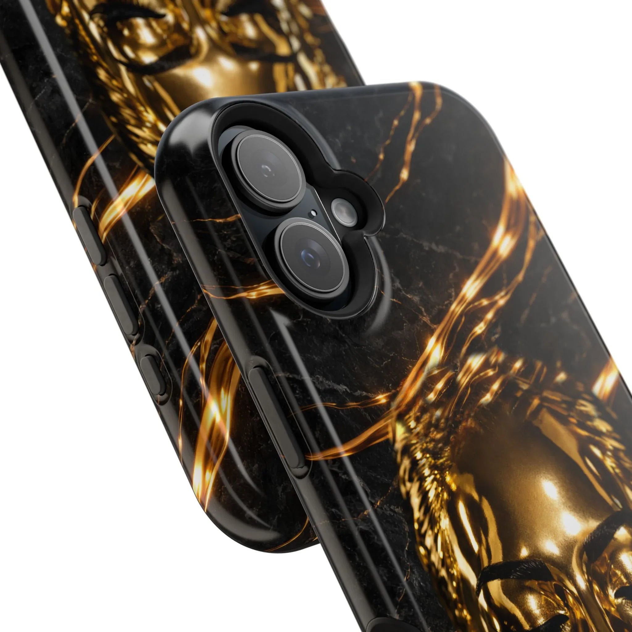 Luxury Gold Portrait Phone Case for iPhone 11-17 and Galaxy S21-S25 - KARARMDESIGN