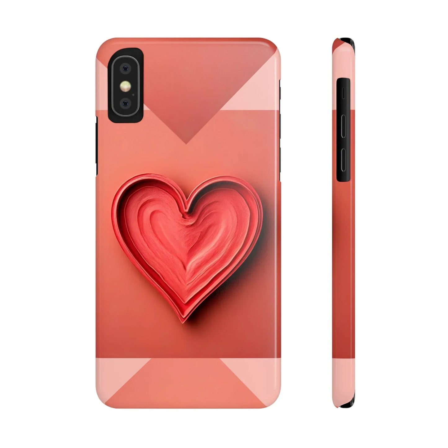 Heart Design Phone Case for iPhone X to 16 Series - KarArmDesign
