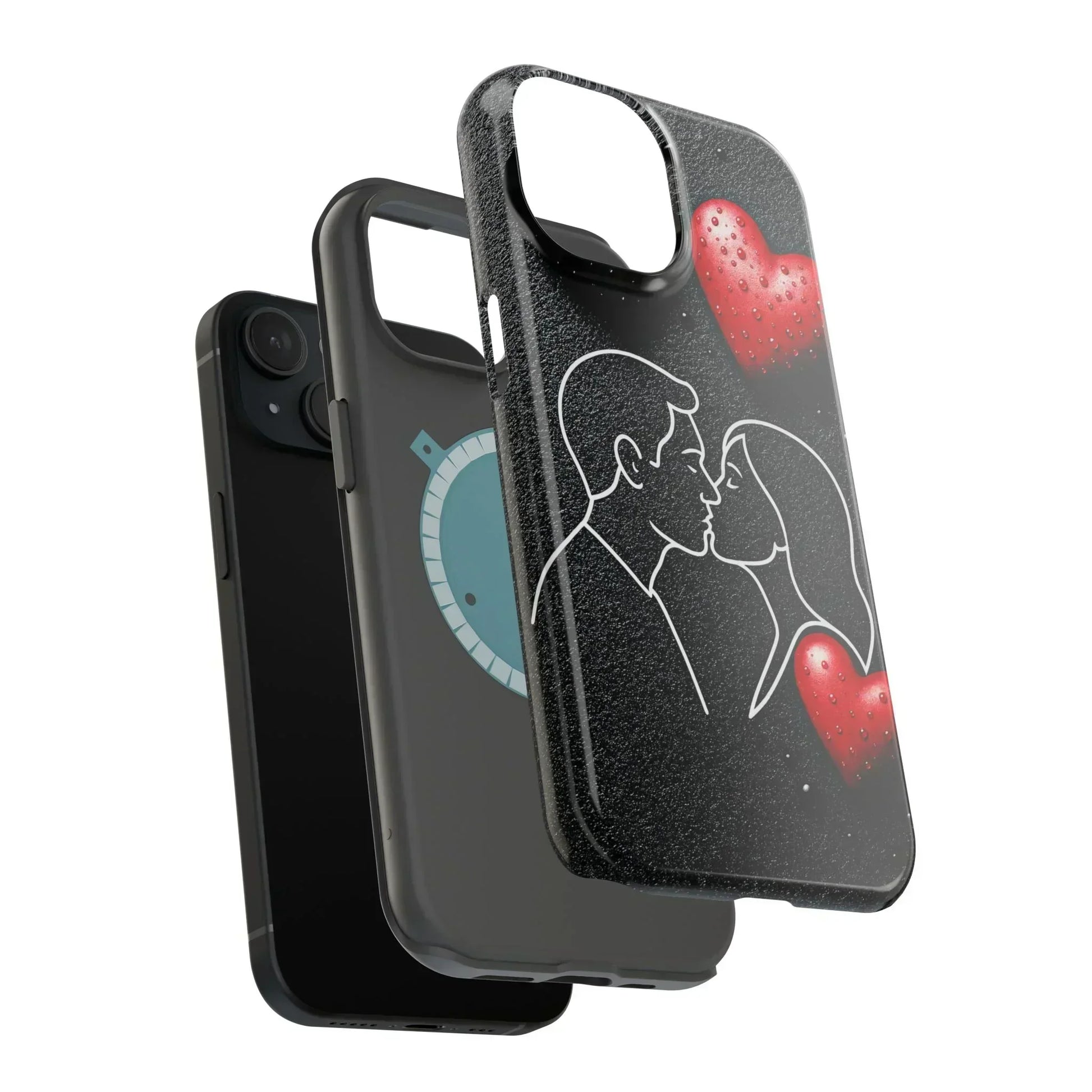 Midnight Kiss Phone Case for iPhone 13-16 Models - KarArmDesign
