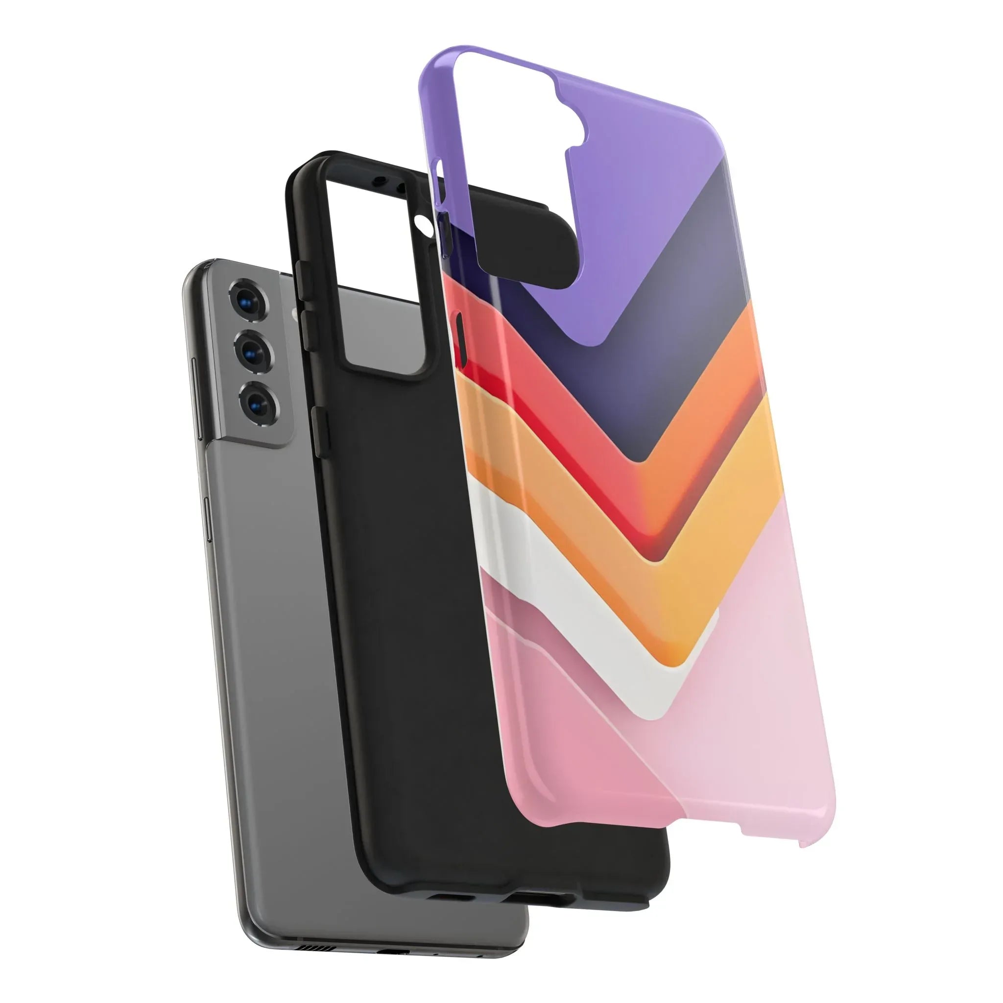 Vibrant Geometric Chevron Phone Case for iPhone and Galaxy - KARARMDESIGN