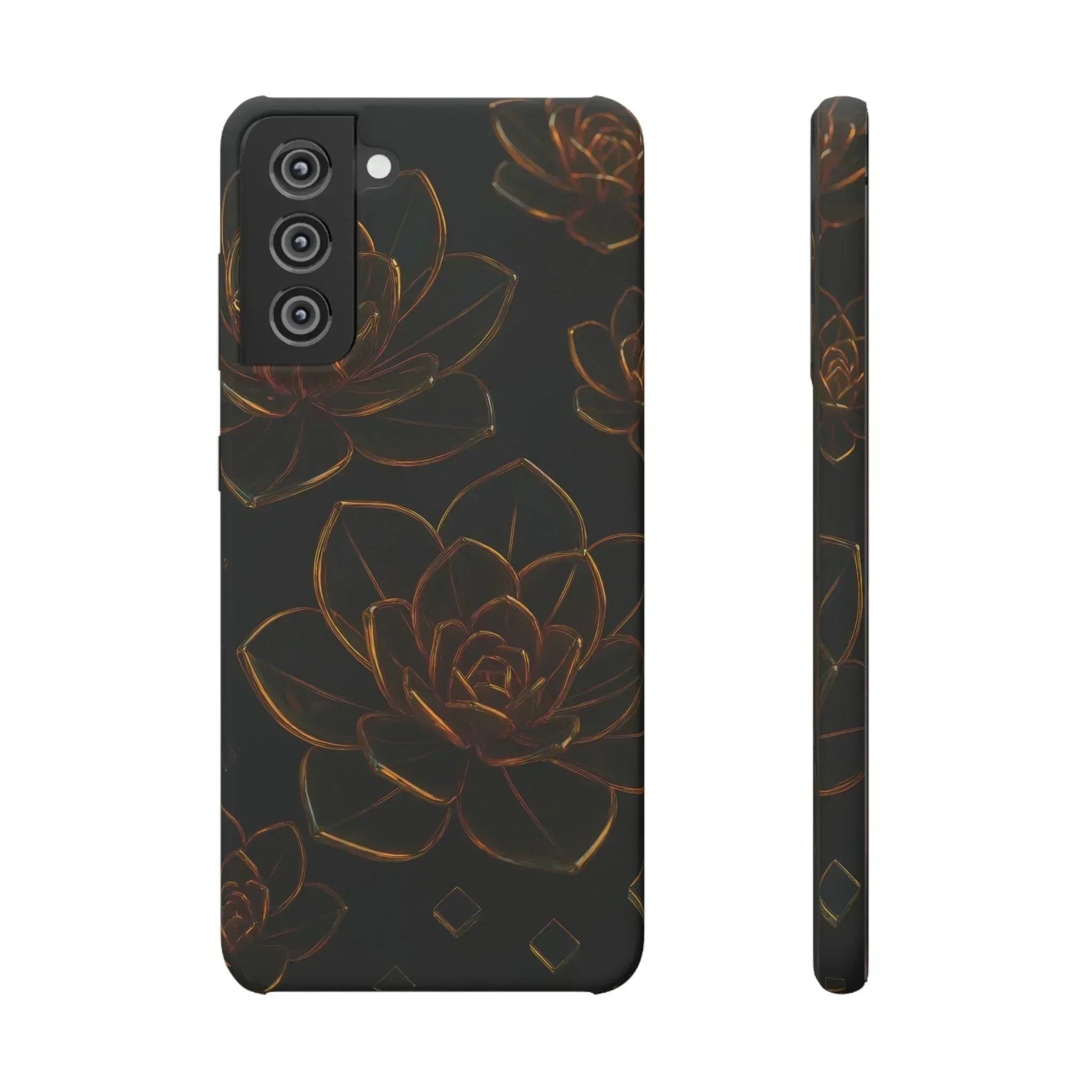 Glass Flower Phone Case for iPhone 8-16 and Galaxy S20-S24 - KARARMDESIGN