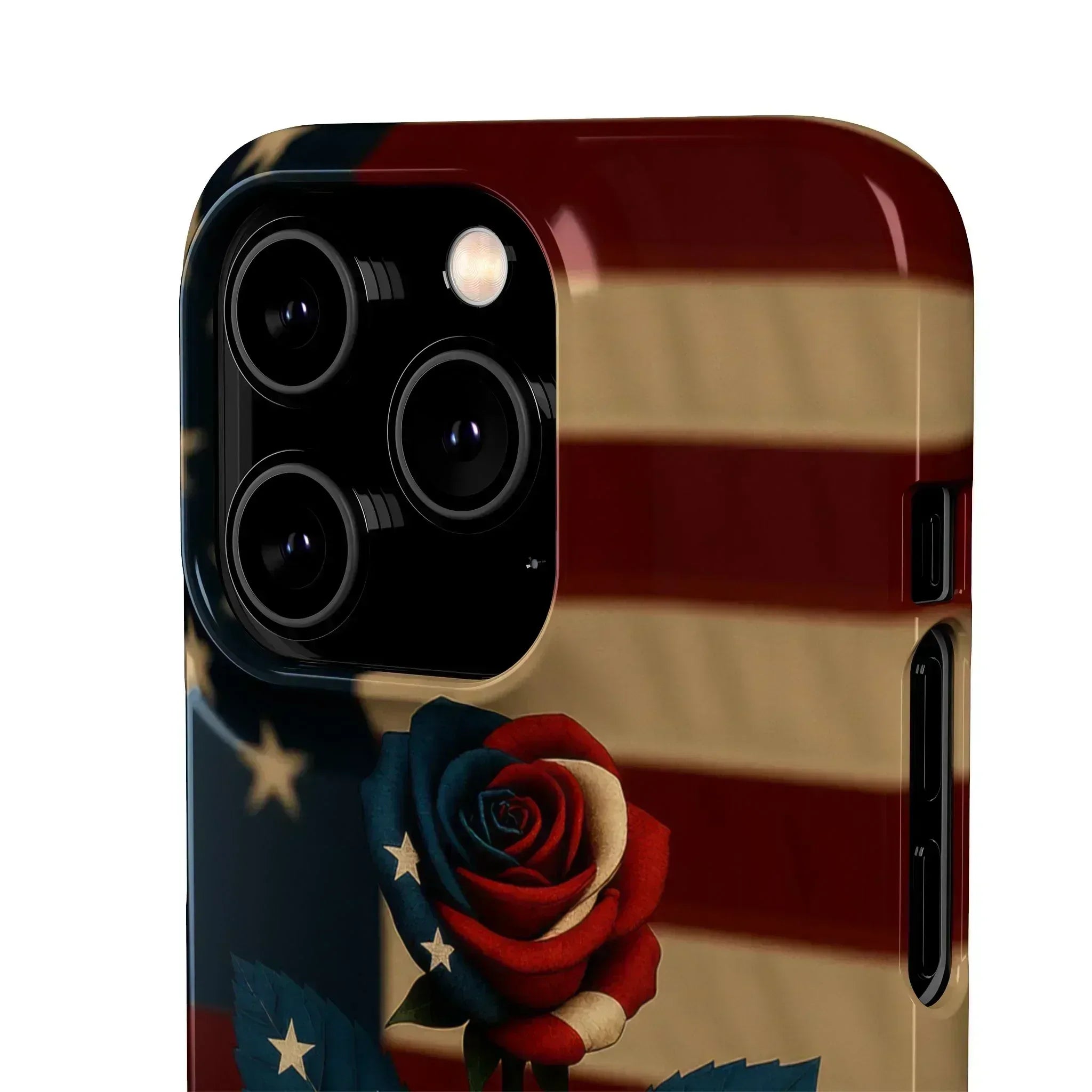 American Rose Flag Phone Case for iPhone 8-16 and Galaxy S10-S24 - KARARMDESIGN