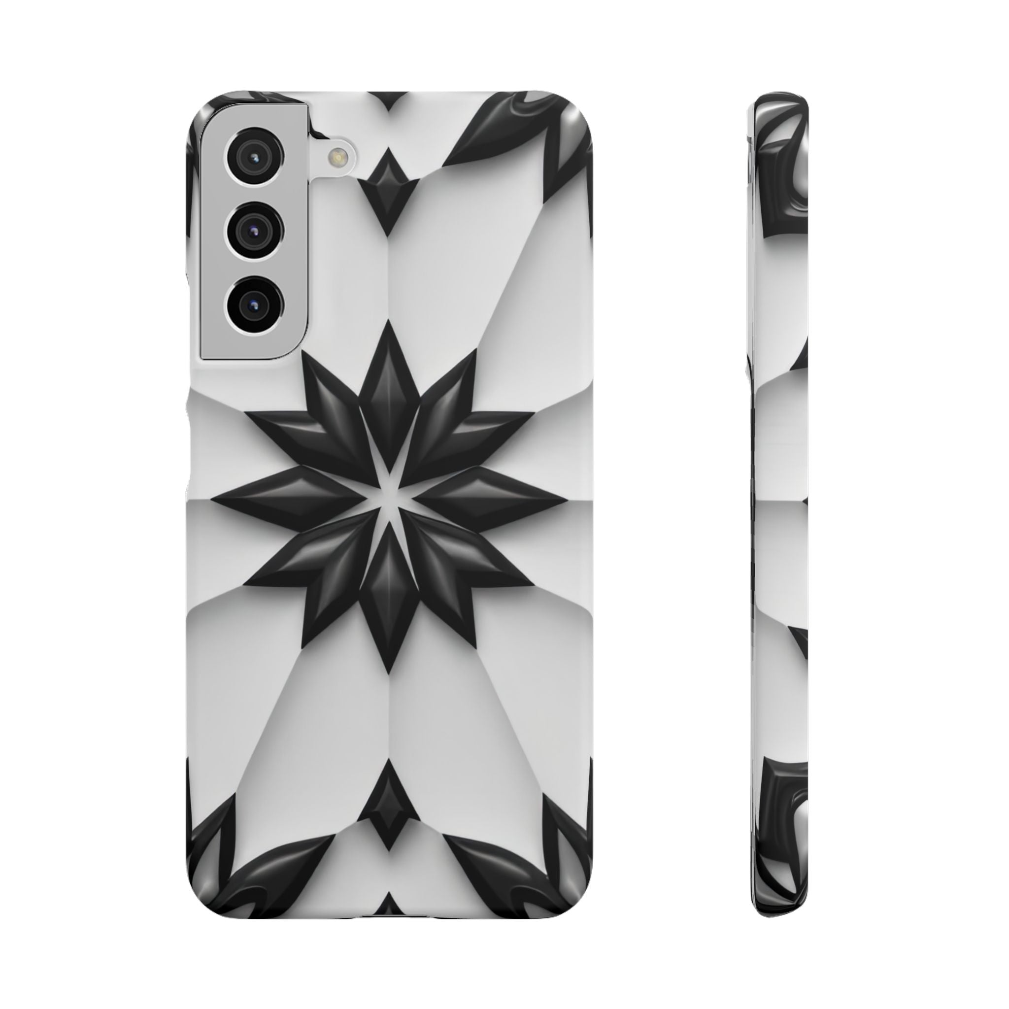 Black & White Geometric Snap Case for iPhone & Samsung Galaxy