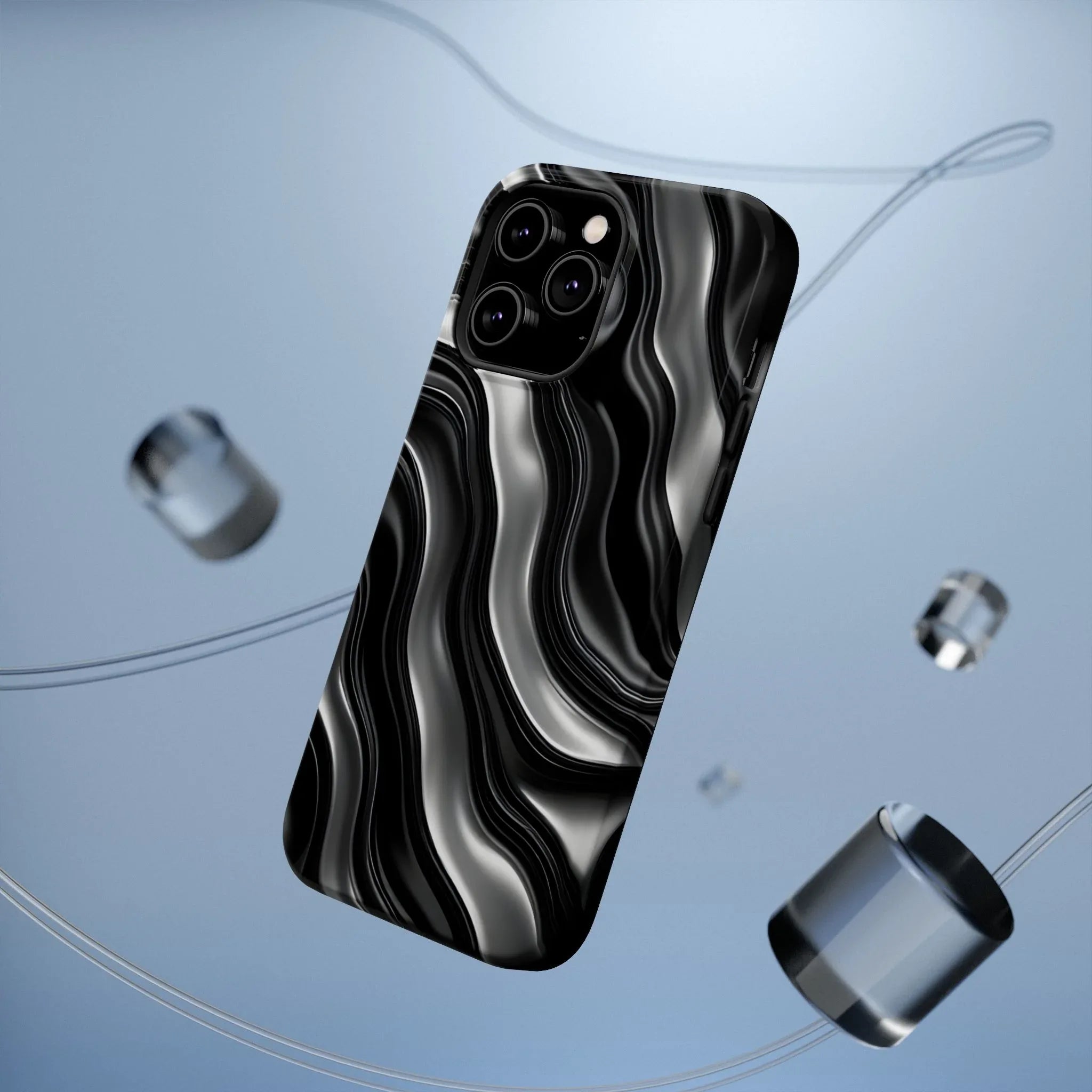 Wavy Illusion Marble Phone Case for iPhone 13-17 - KARARMDESIGN