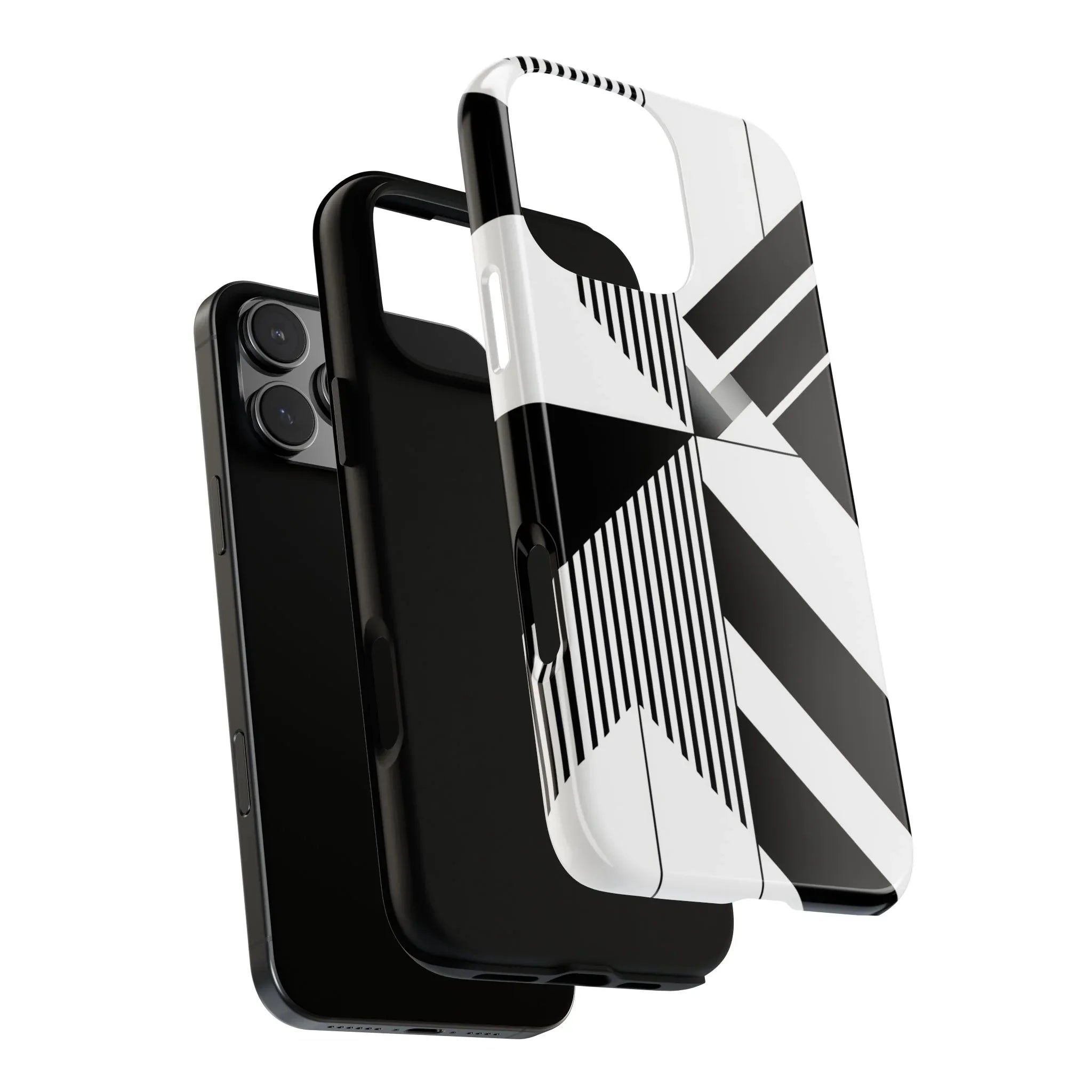 Monochrome Tough Phone Case for iPhone 11-16 and Galaxy S20–S25 - KARARMDESIGN