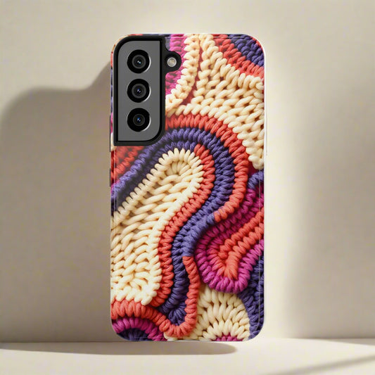 Handwoven Textile Art Phone Case for iPhone 7-16 and Galaxy S21-S24 Models - KarArmDesign