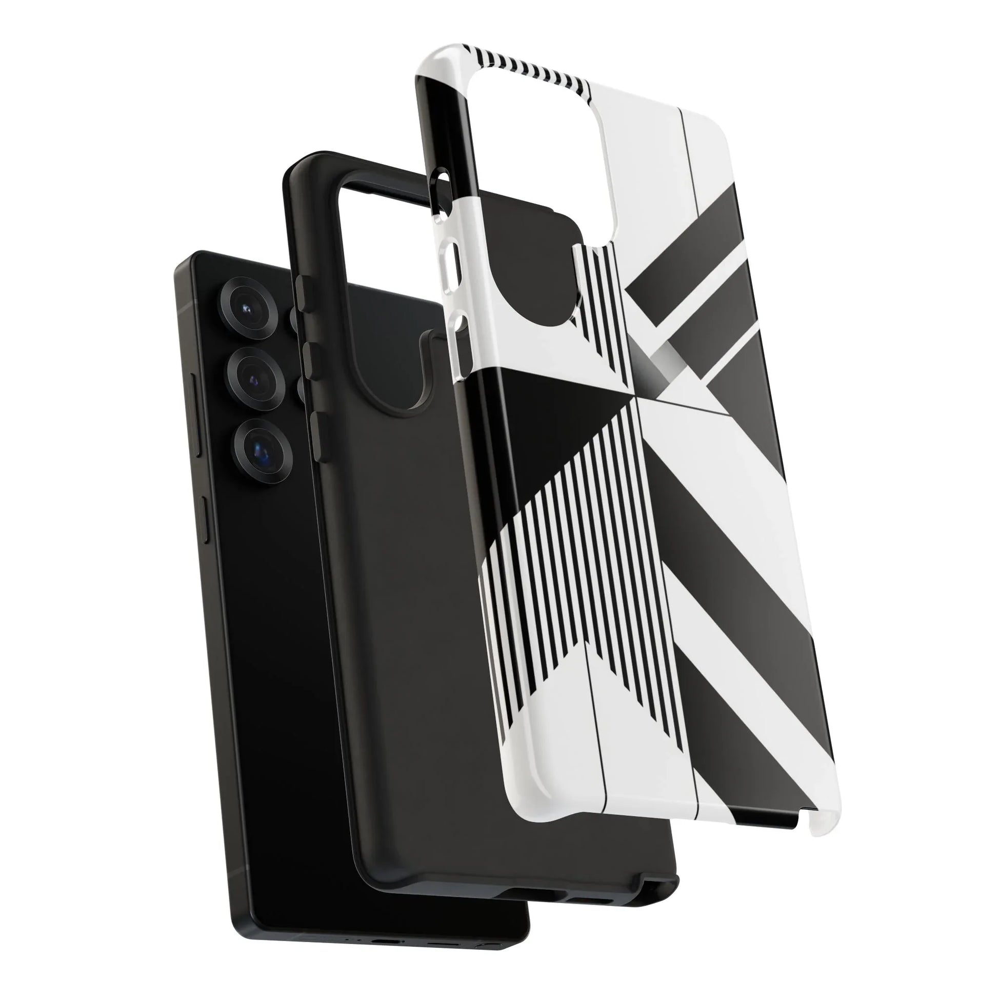Monochrome Tough Phone Case for iPhone 11-16 and Galaxy S20–S25 - KARARMDESIGN