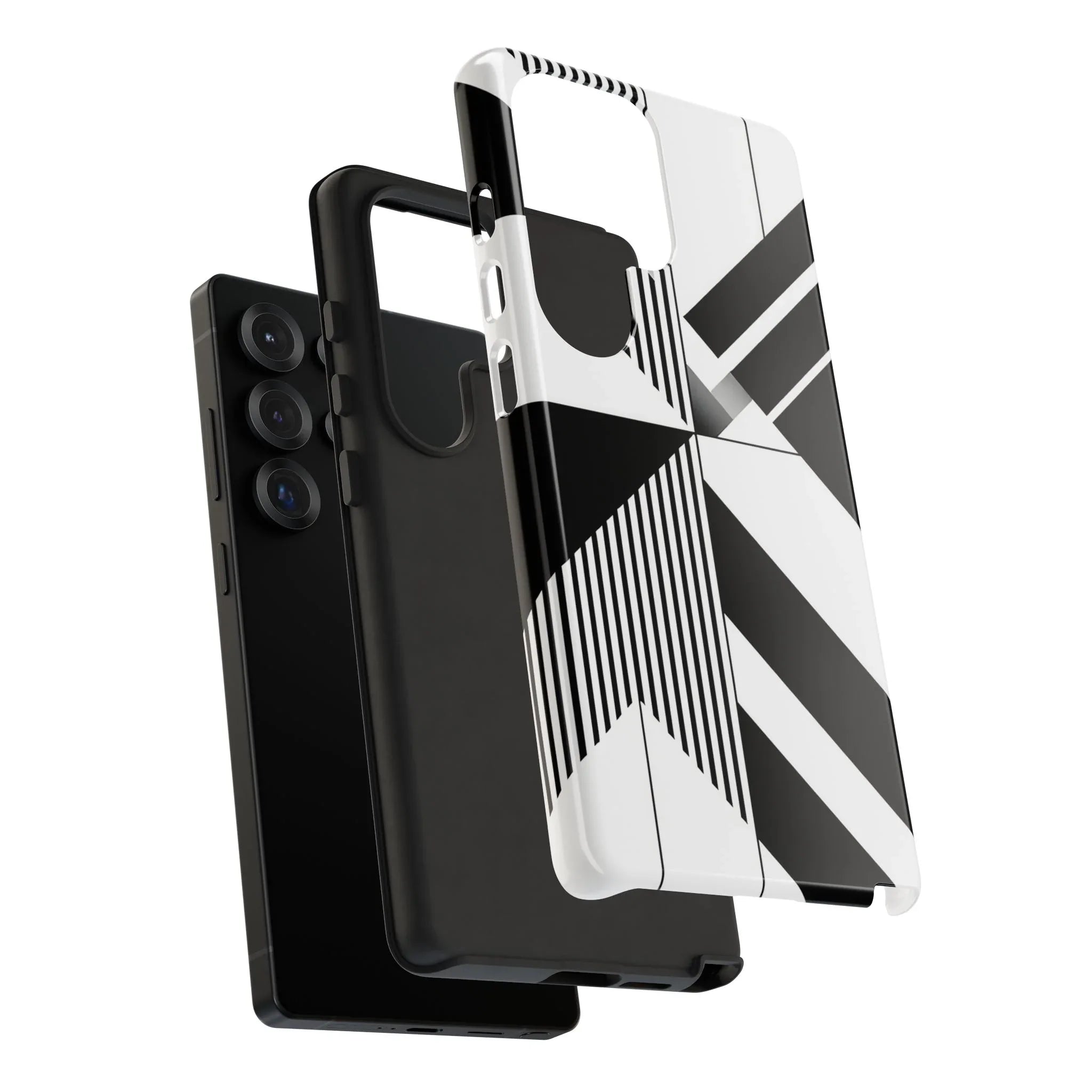 Monochrome Tough Phone Case for iPhone 11-16 and Galaxy S20–S25 - KARARMDESIGN