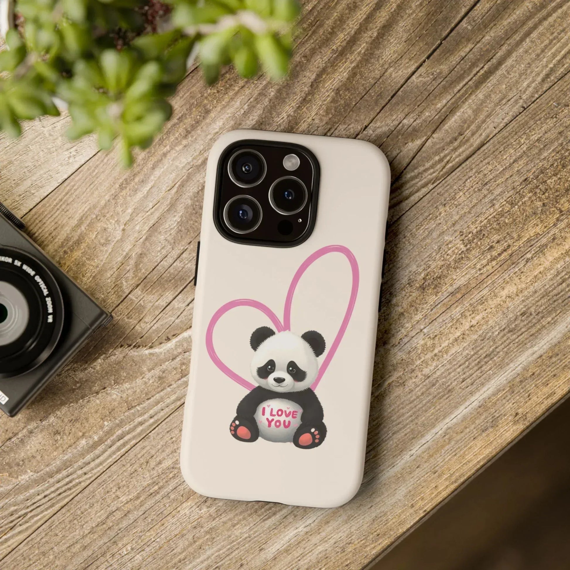 Cute Panda Heart Love Phone Case for iPhone 8-16 - KARARMDESIGN