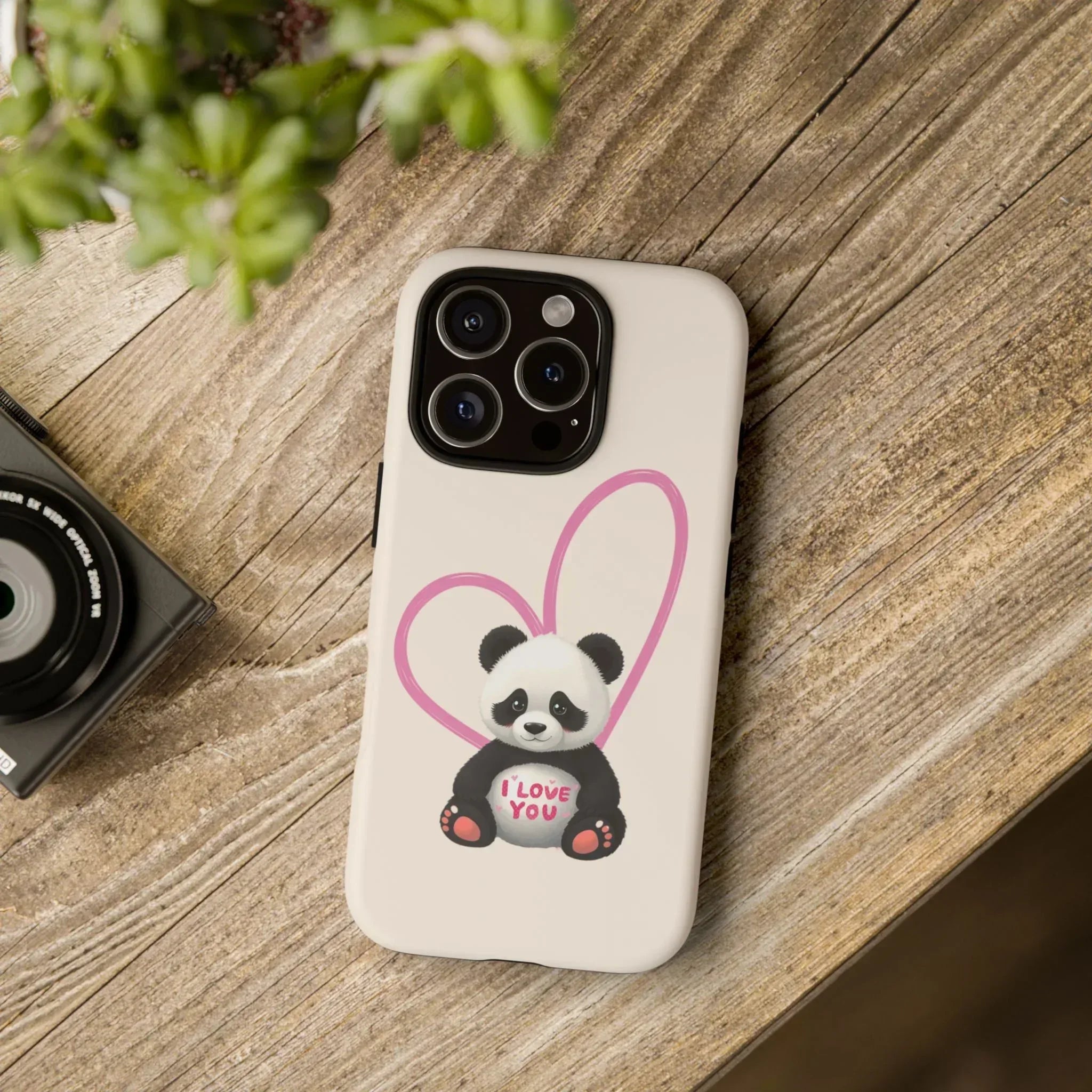 Cute Panda Heart Love Phone Case for iPhone 8-16 - KARARMDESIGN