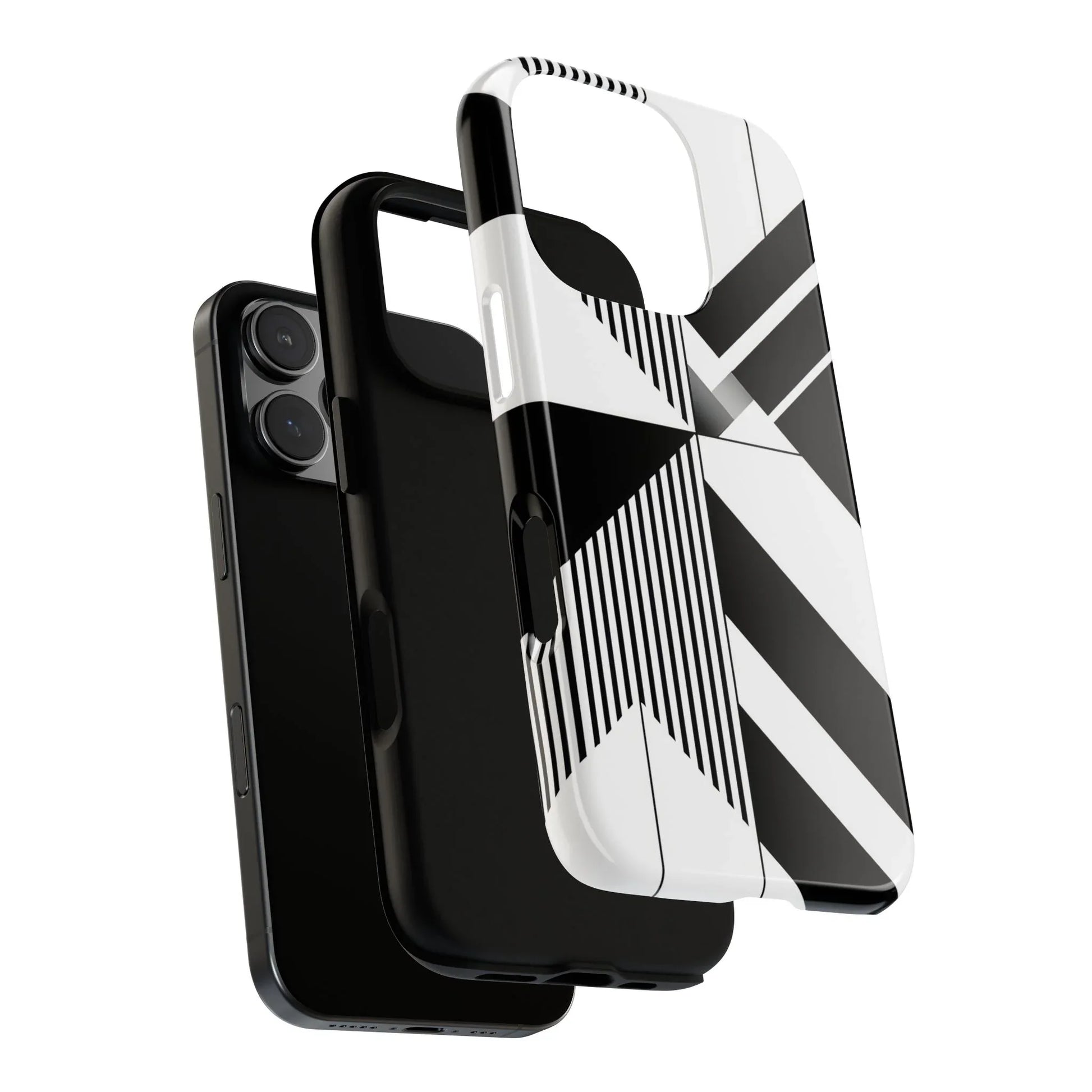 Monochrome Tough Phone Case for iPhone 11-16 and Galaxy S20–S25 - KARARMDESIGN