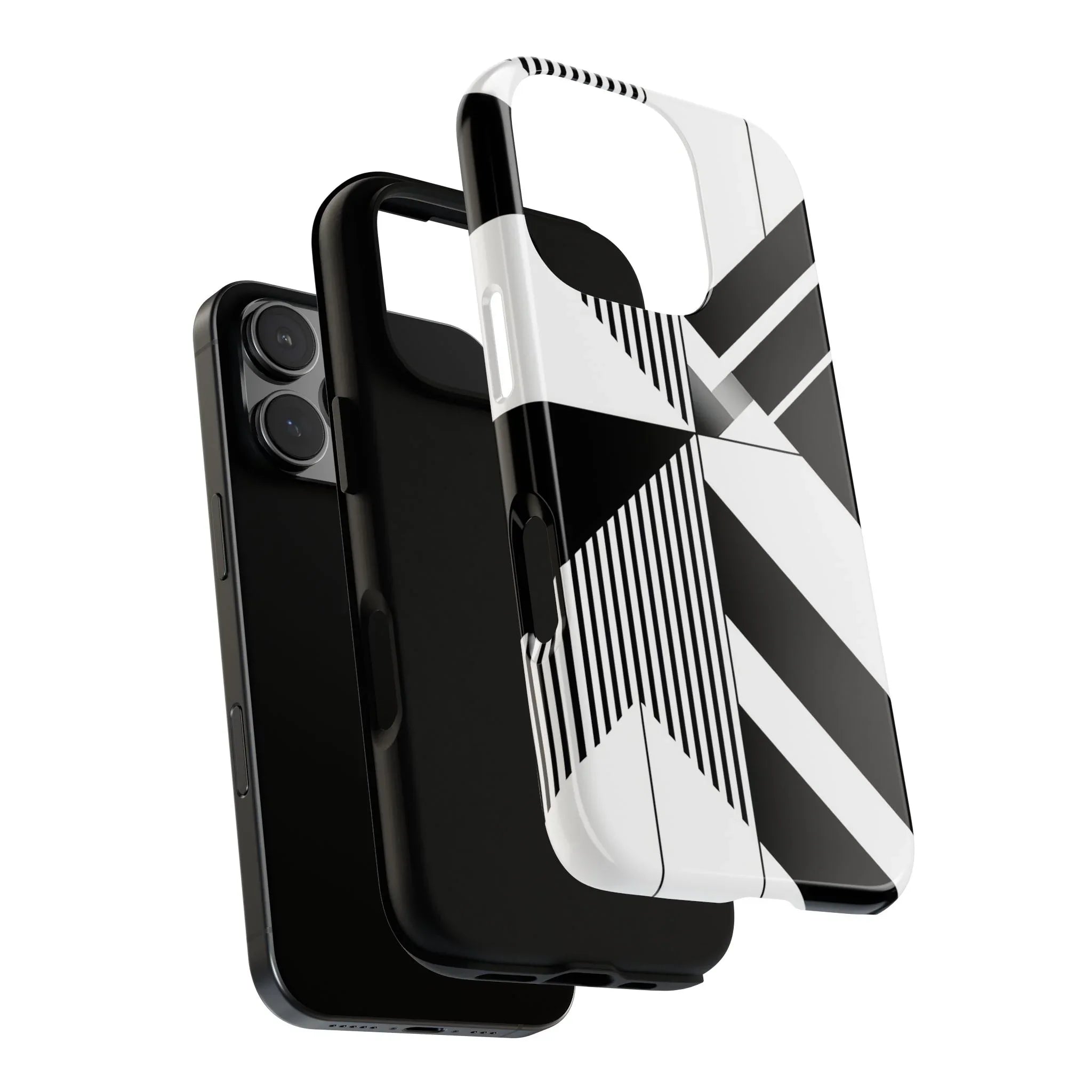 Monochrome Tough Phone Case for iPhone 11-16 and Galaxy S20–S25 - KARARMDESIGN
