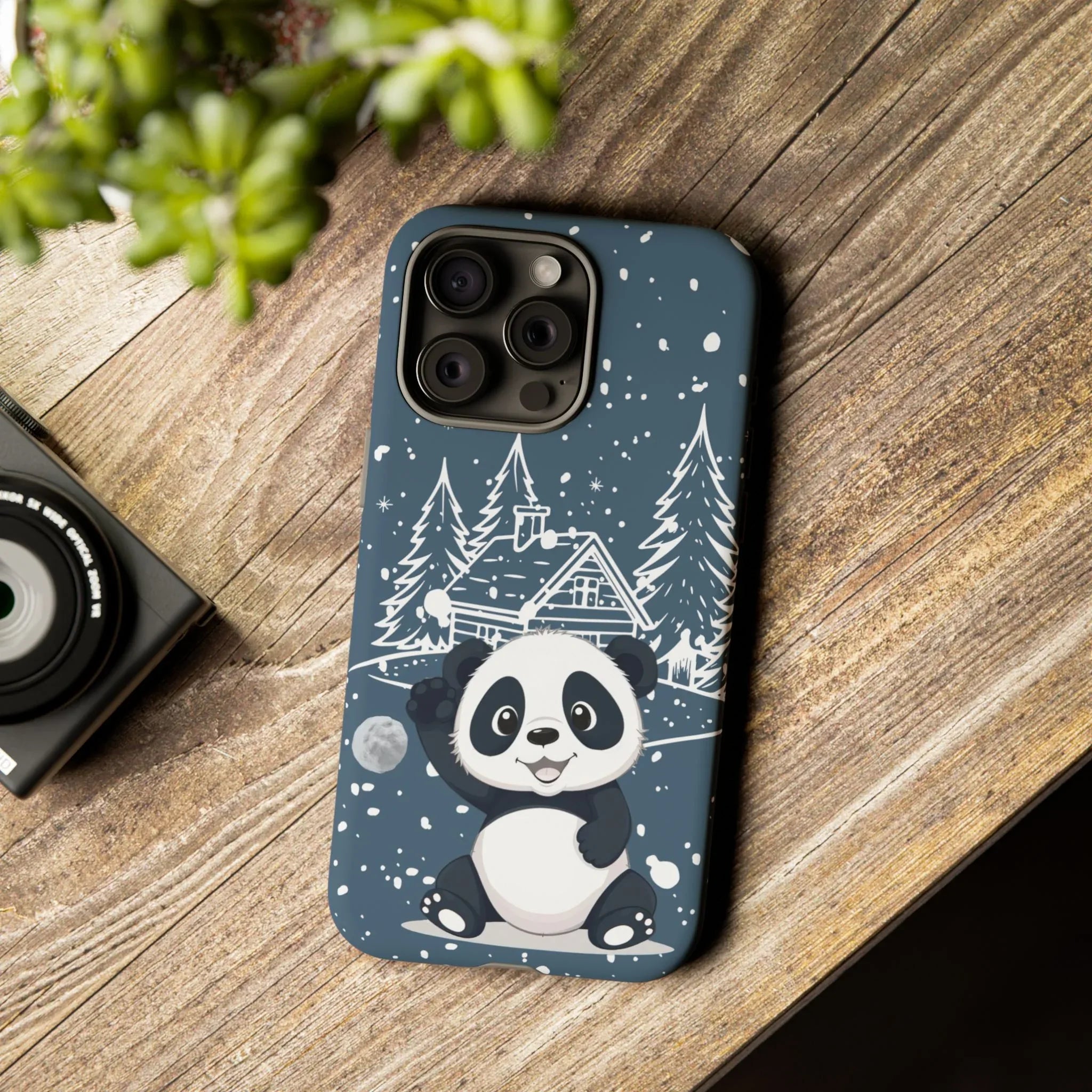Cute Panda in a Winter Wonderland Phone Case for iPhone 8-17 - KARARMDESIGN