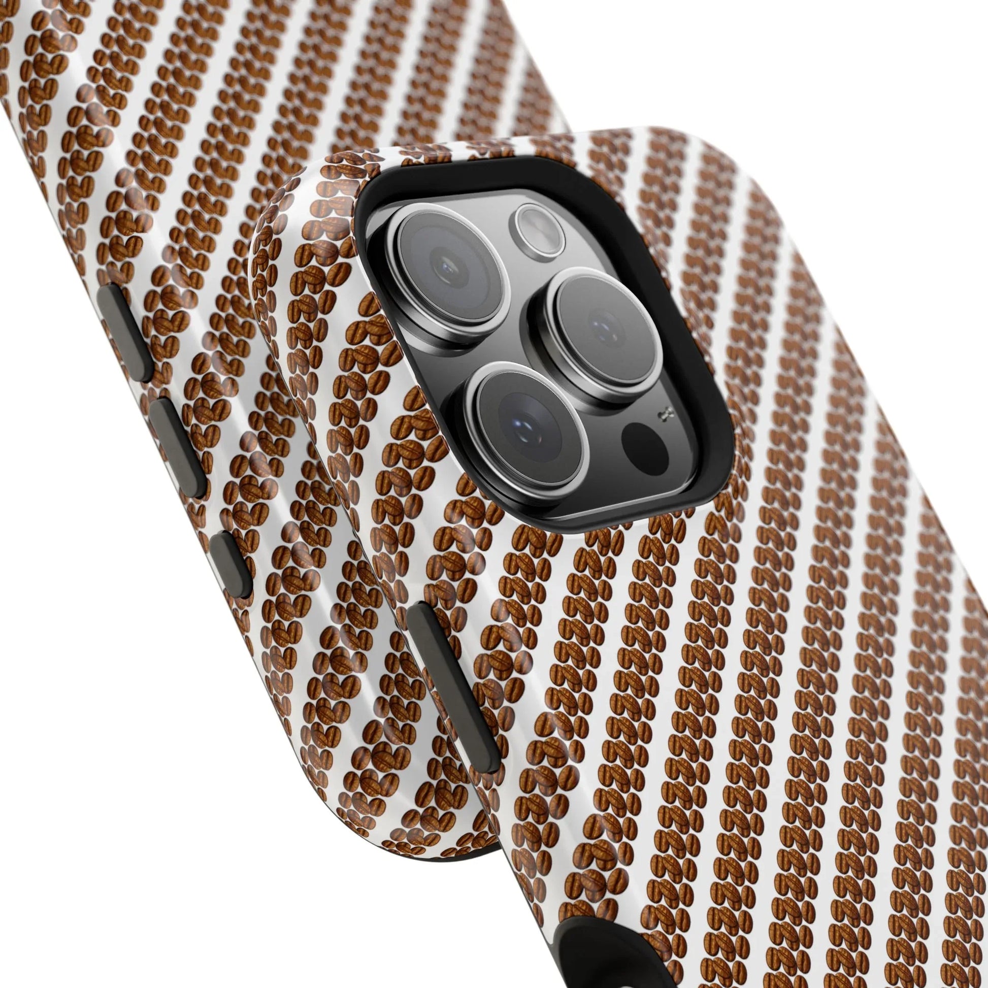Stylish Coffee Pattern Phone Case for iPhone 11–17 and Galaxy S21–S22 - KARARMDESIGN