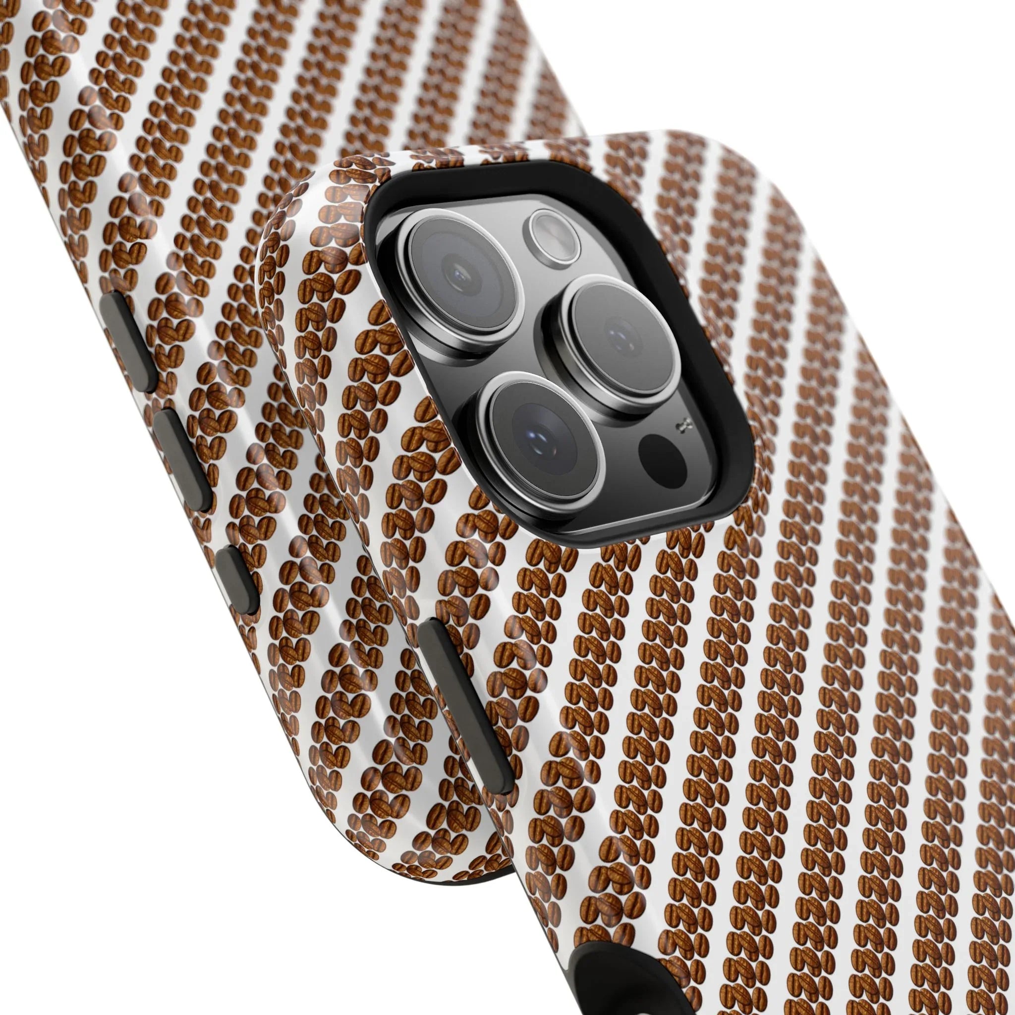 Stylish Coffee Pattern Phone Case for iPhone 11–17 and Galaxy S21–S22 - KARARMDESIGN