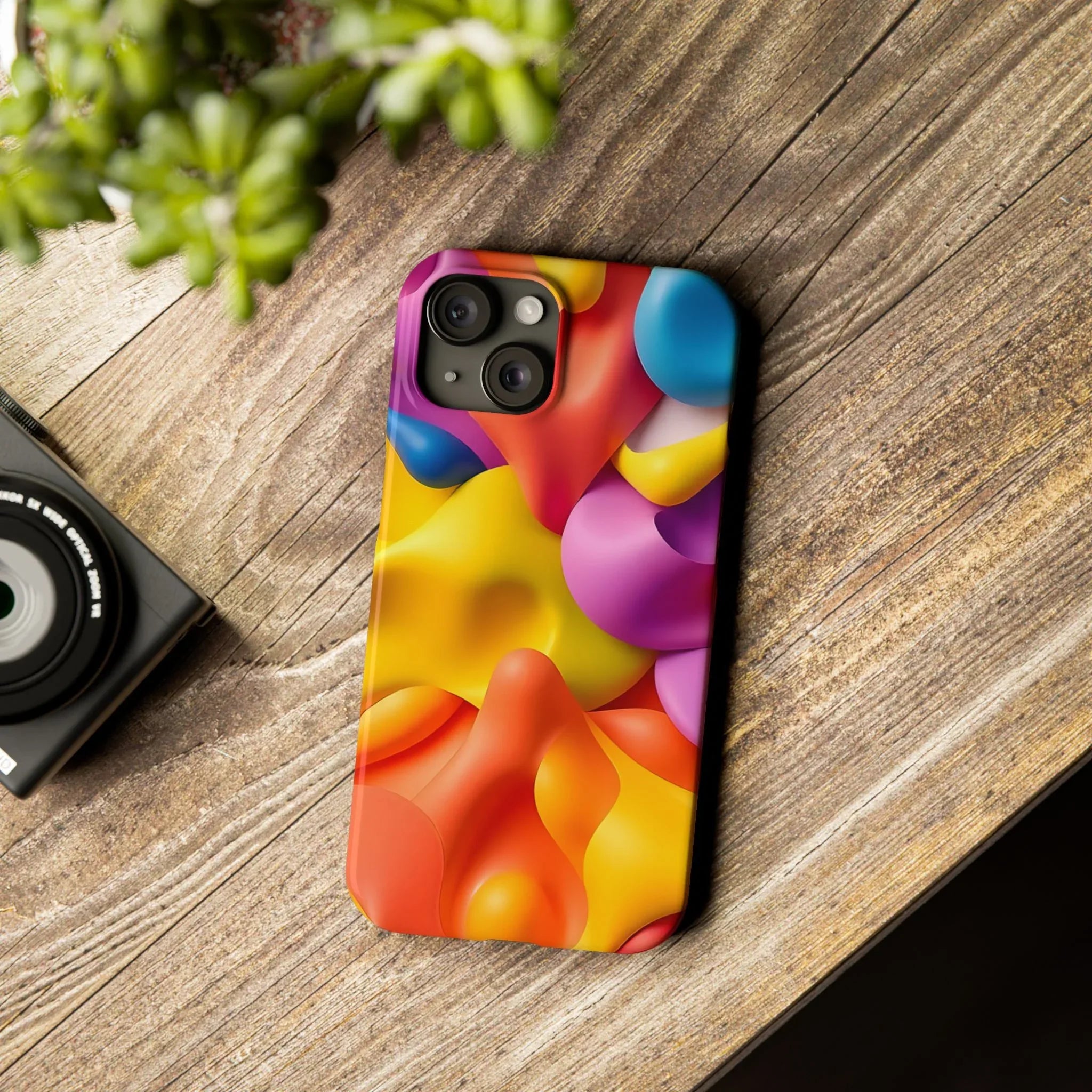 Vibrant Abstract Color Phone Case for iPhone 11-16 - KARARMDESIGN