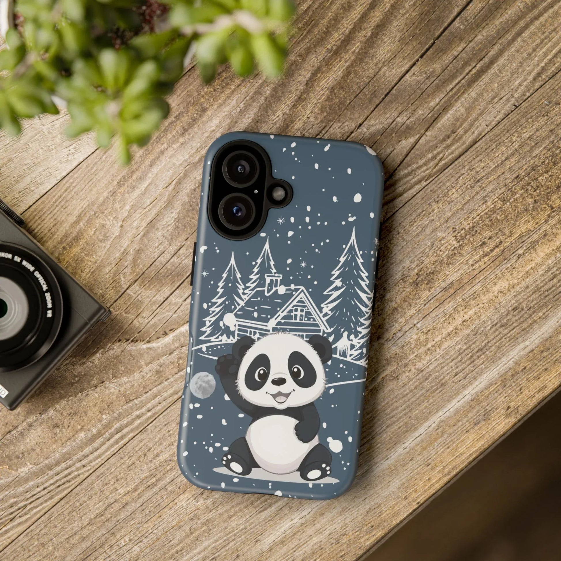 Cute Panda in a Winter Wonderland Phone Case for iPhone 8-17 - KARARMDESIGN