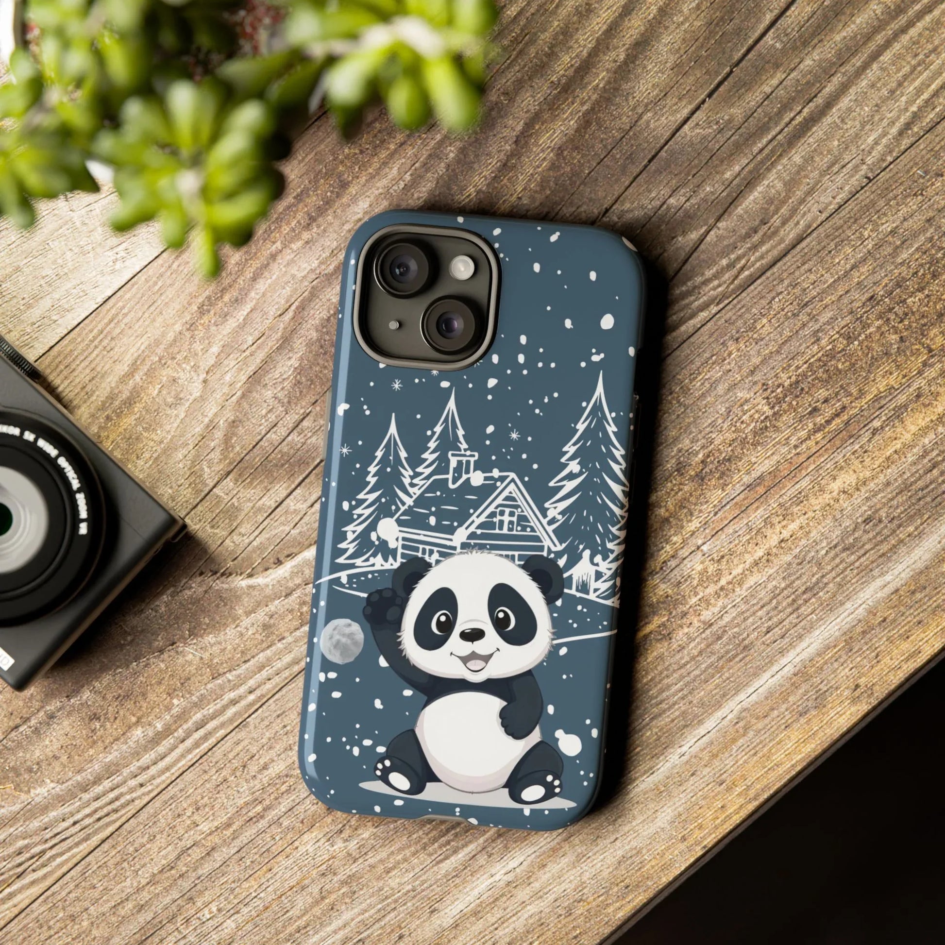 Cute Panda in a Winter Wonderland Phone Case for iPhone 8-17 - KARARMDESIGN