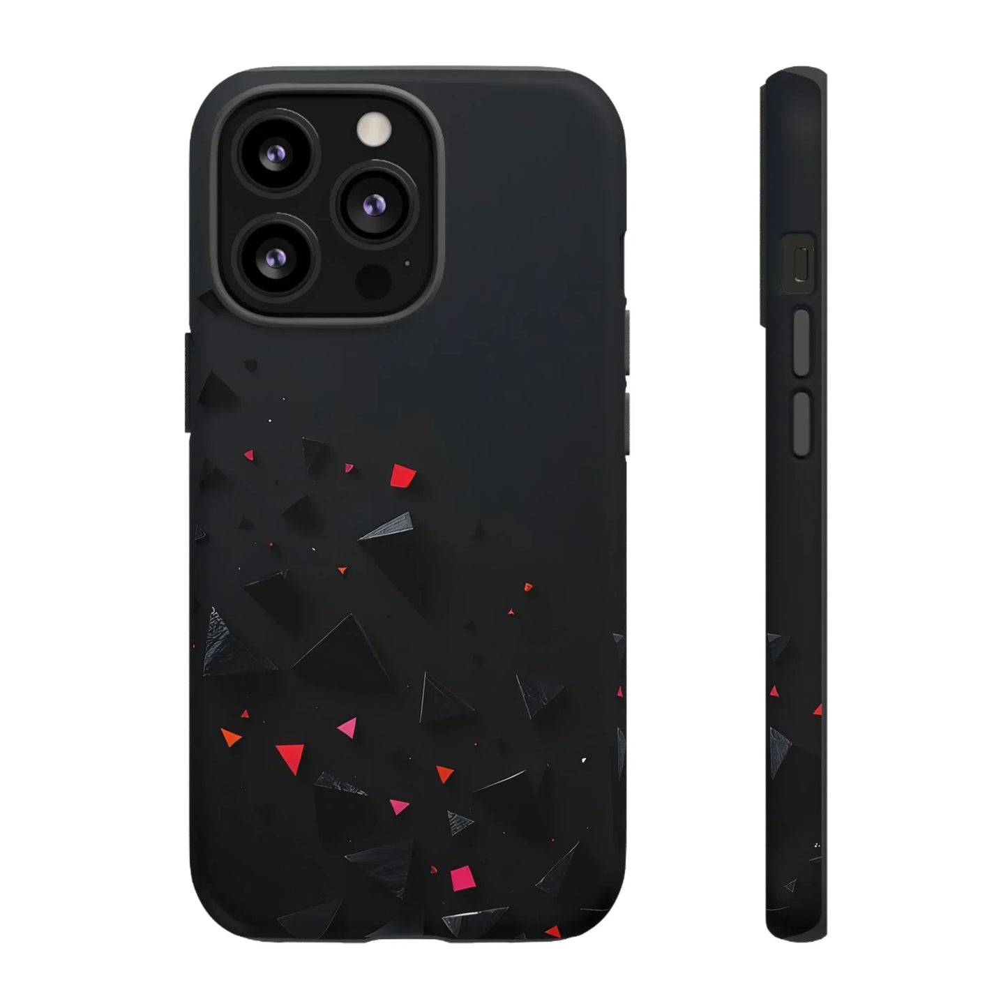 Black and Red Neon Phone Case for iPhone 8-16 and Pixel up to 9 Models - KarArmDesign