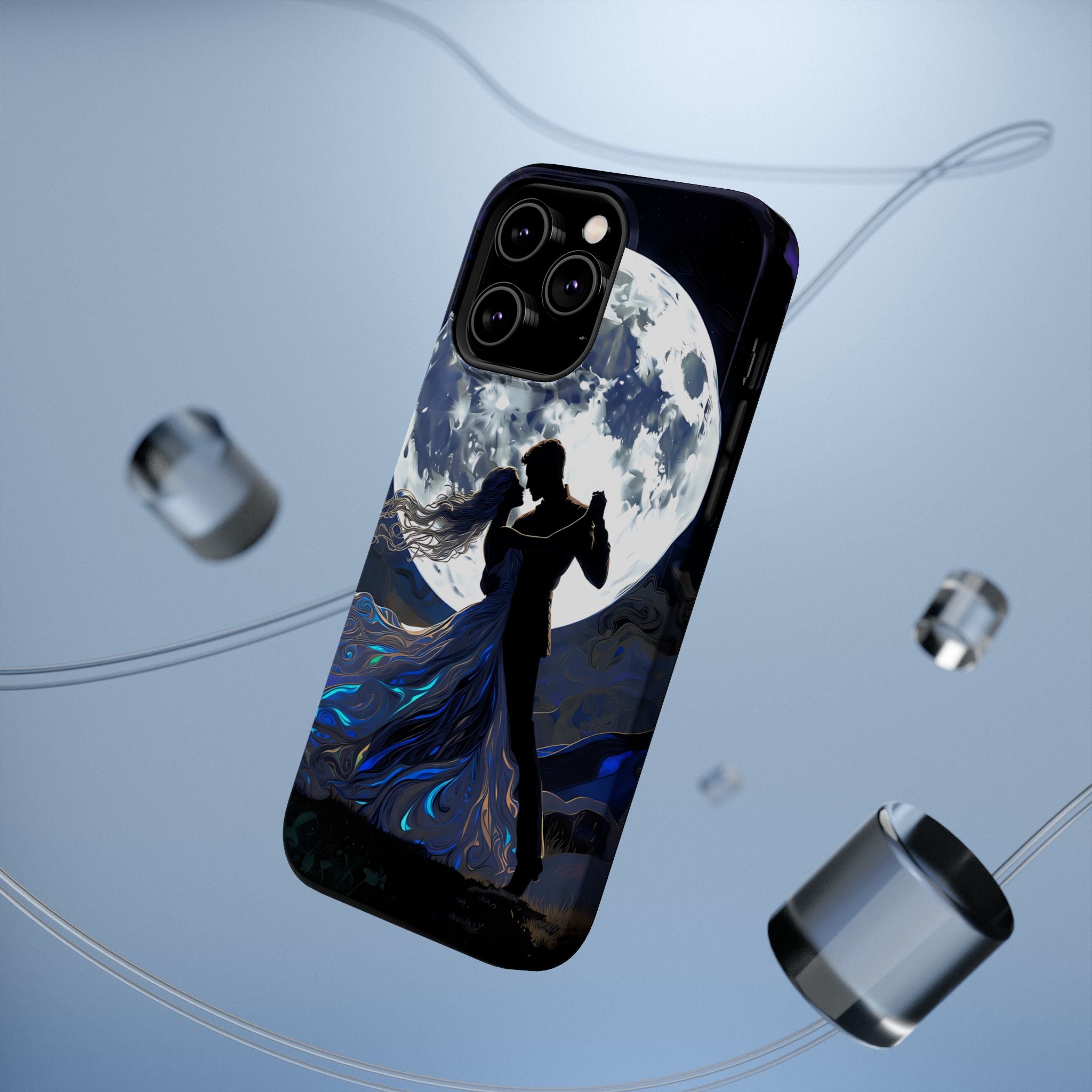 Romantic Moonlight Dance Magnetic Phone Case – iPhone 15–17 & Samsung Galaxy S26
