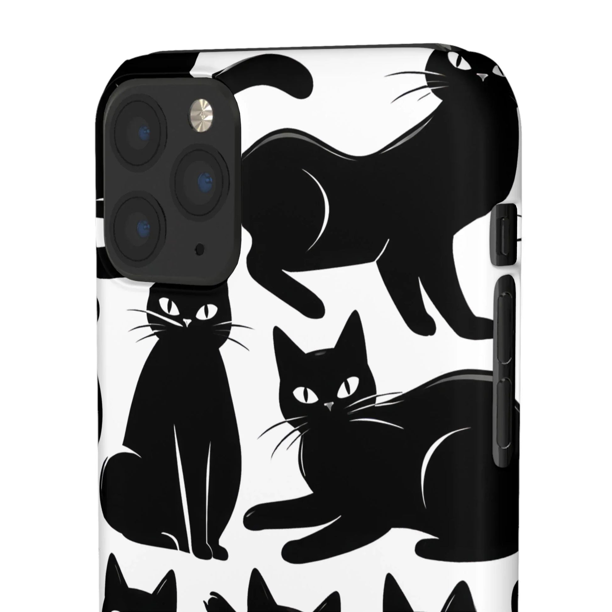 Black Cats Phone Case for iPhone 11-17 and Galaxy S20-S25 - KARARMDESIGN