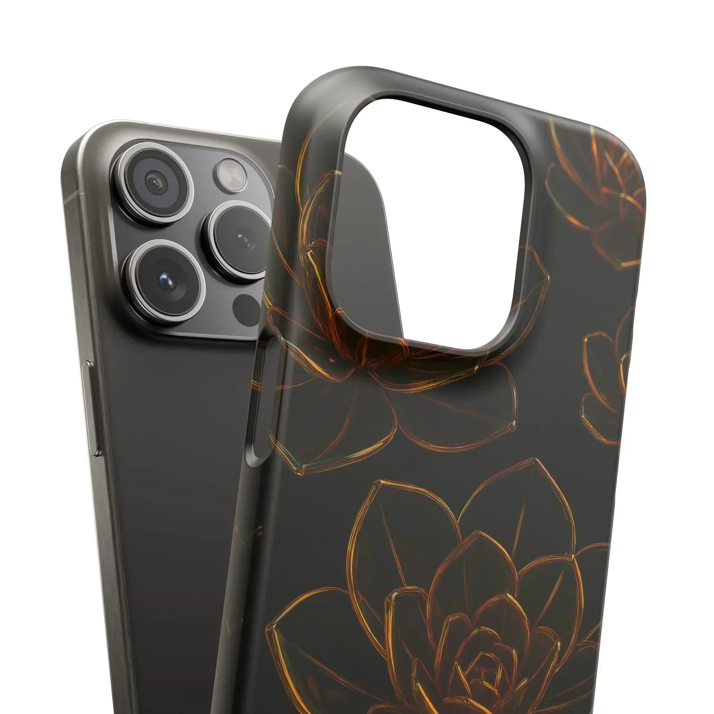 Glass Flower Phone Case for iPhone 7-16 and Galaxy S10-S24 Models