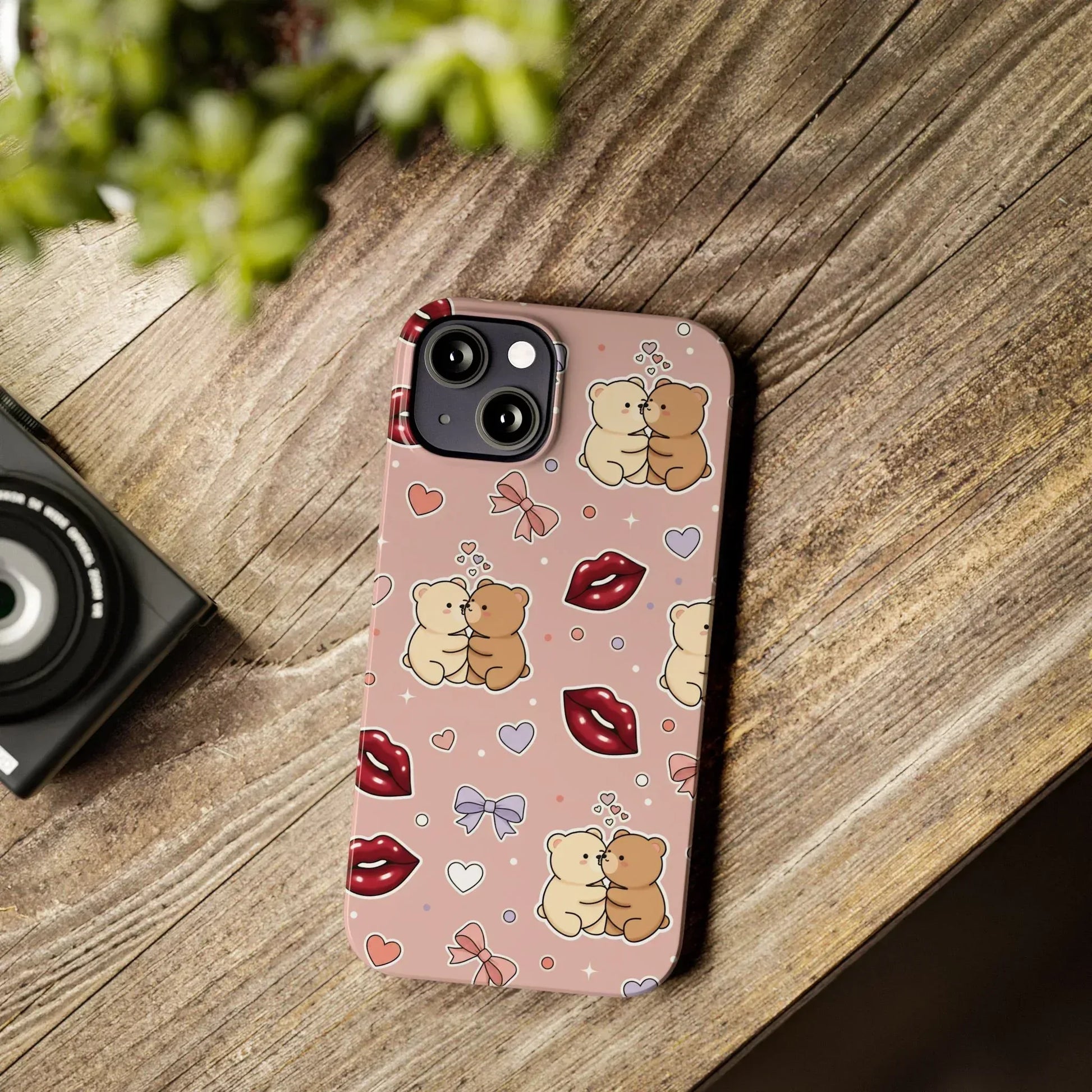 Bear Hug Bliss Phone Case for iPhone 11-17 - KARARMDESIGN