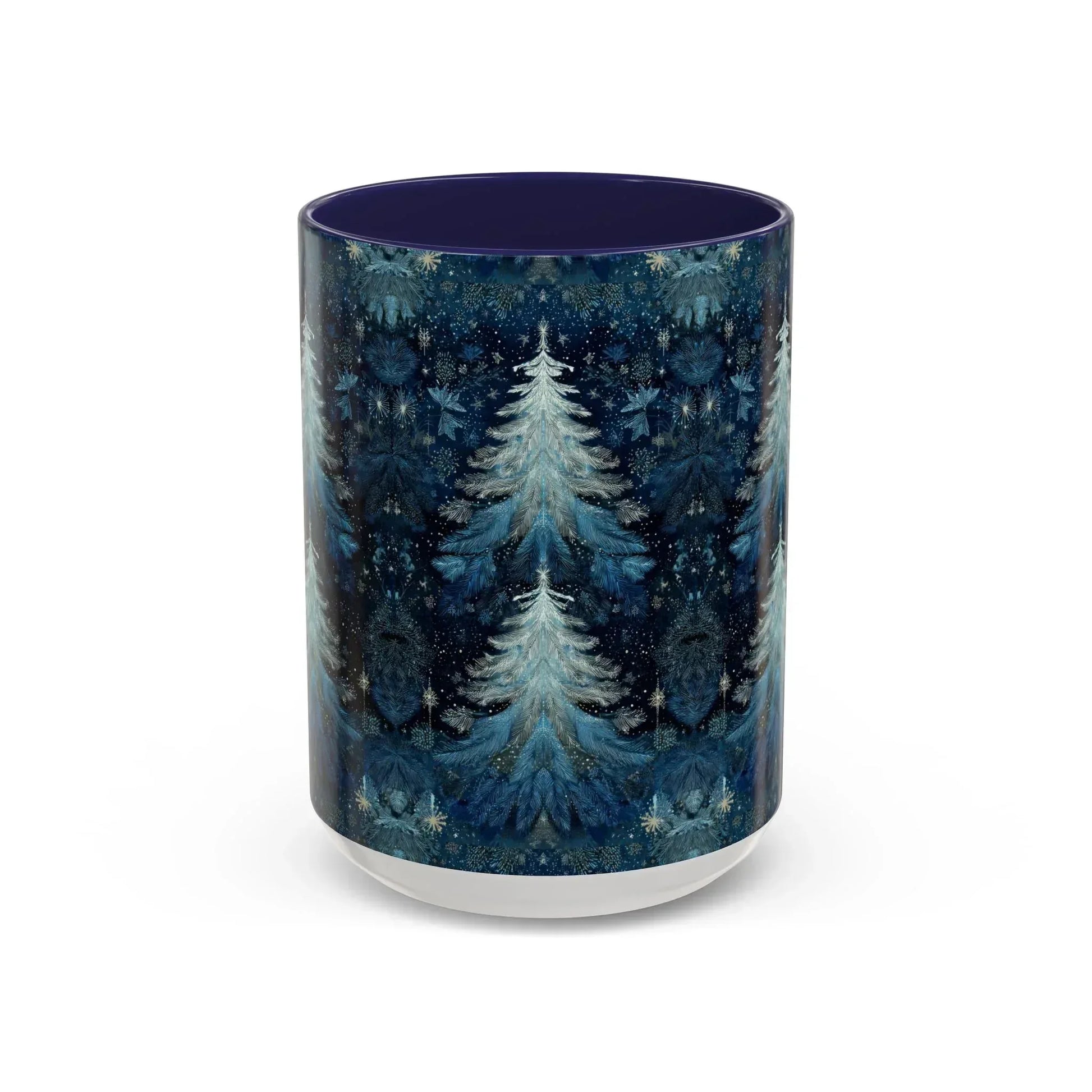 Blue Christmas Tree Accent Coffee Mug - KARARMDESIGN