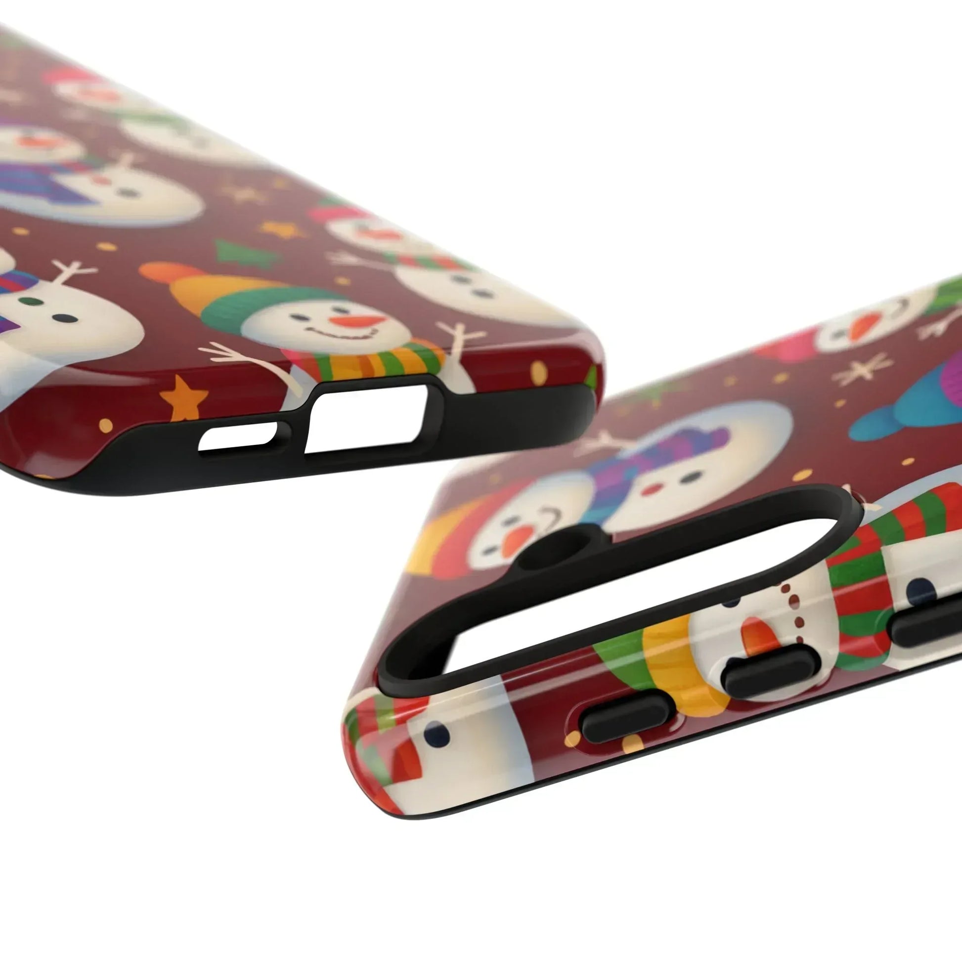 Festive Snowmen Parade Phone Case for iPhone 11–17 and Galaxy S10–S25 - KARARMDESIGN