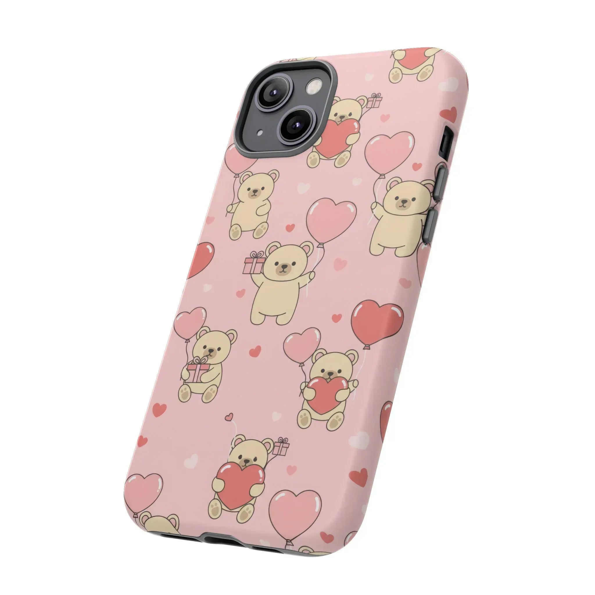 Teddy's Valentine Parade Phone Case for iPhone 11-17 and Galaxy S21-S25 - KARARMDESIGN